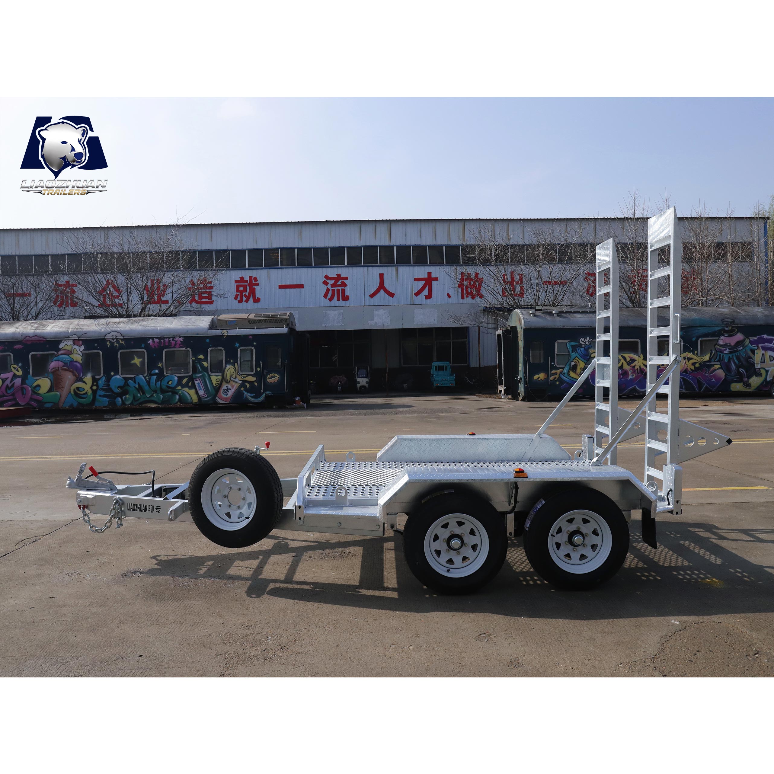 8×5 Double-axis Hot-Dip Galvanised Excavator Trailer 3000kg ATM