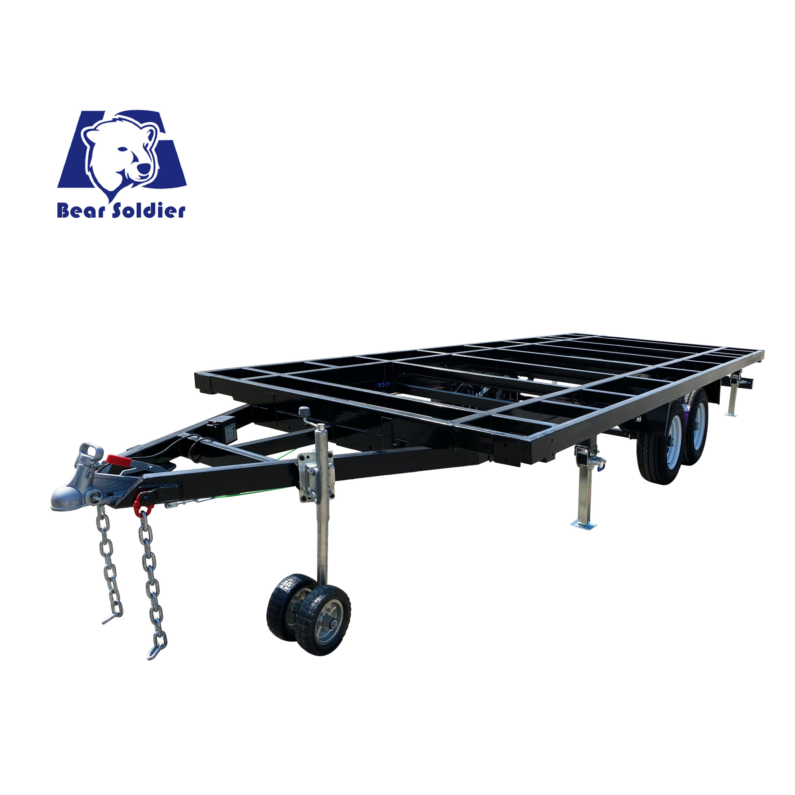Double-axis frame container house trailer