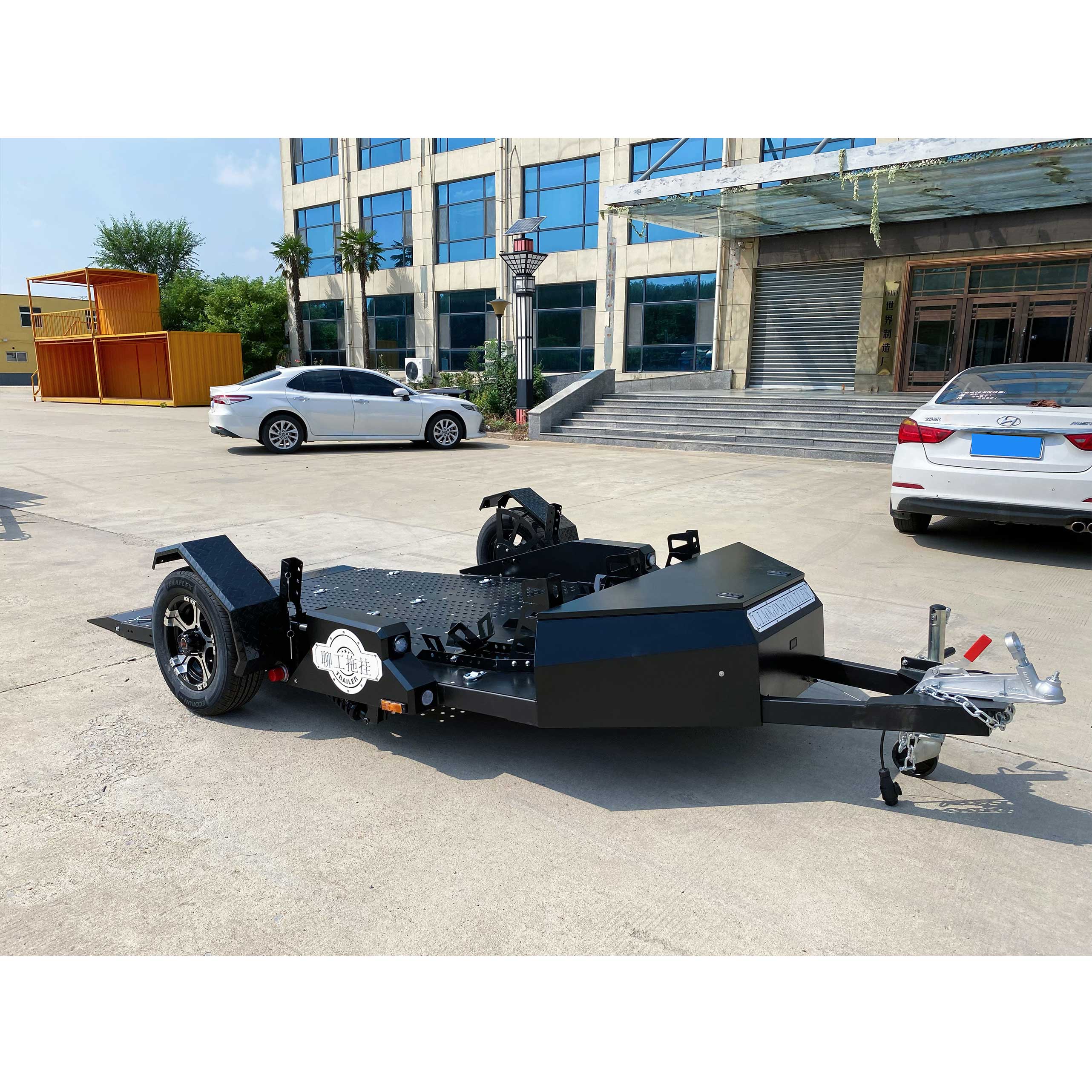 Lift-type motorcycle trailer