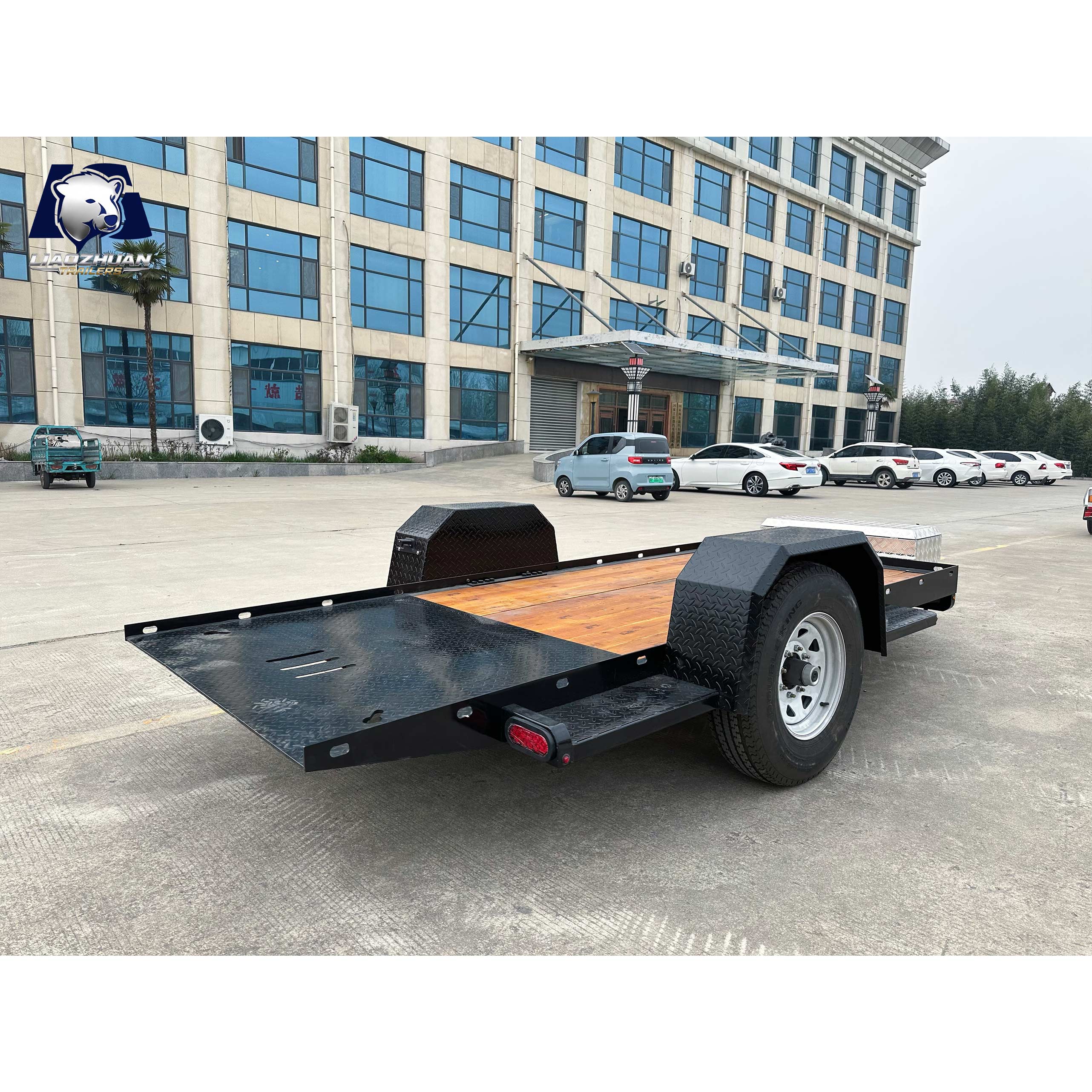 Single-axis hydraulic equipment trailer