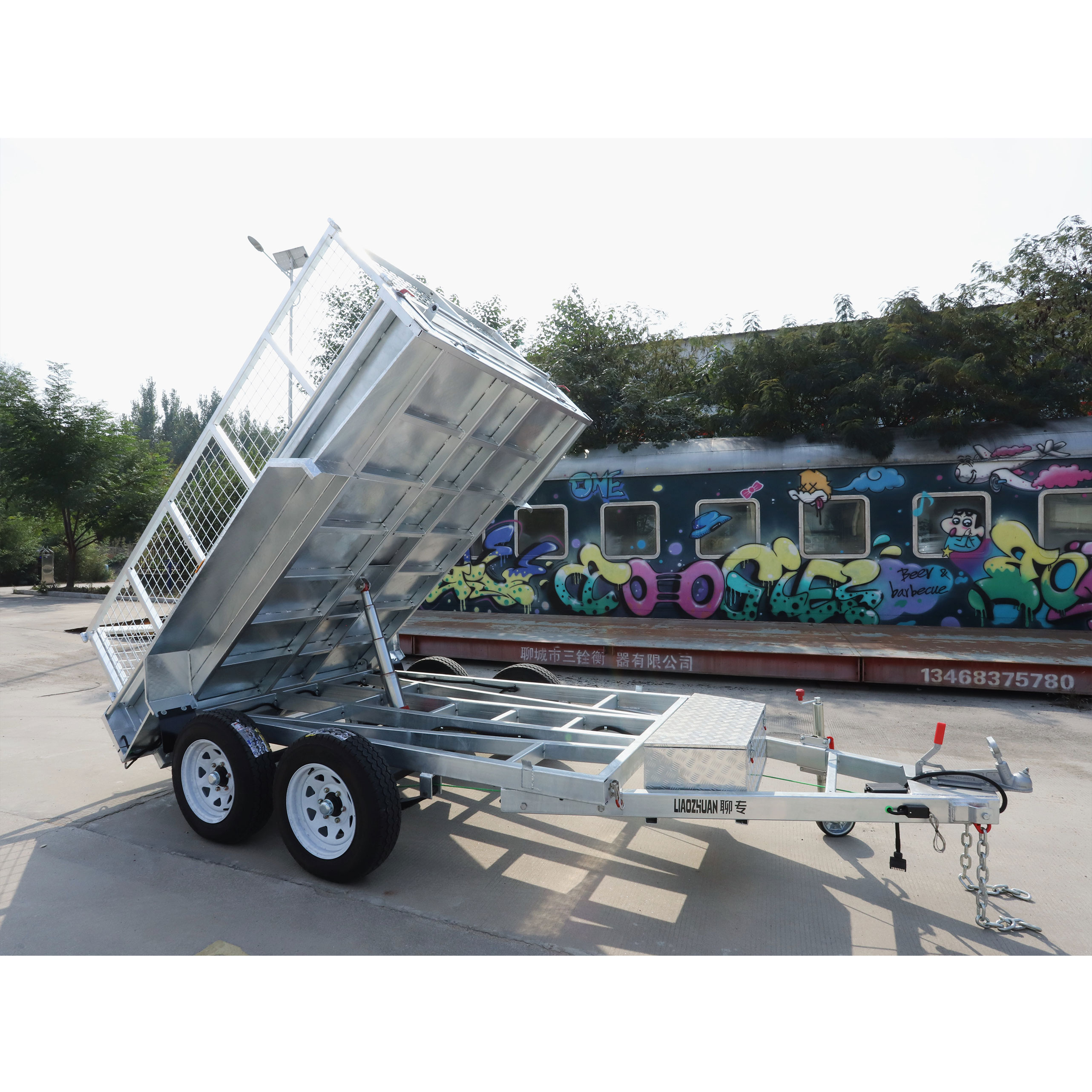 10x5 Hydraulic Tipper Galvanised Box Trailer 3000kg ATM (Electric Brake)