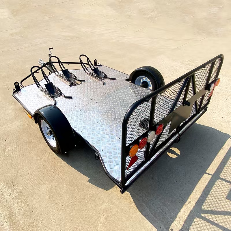 Double motorcycle trailer