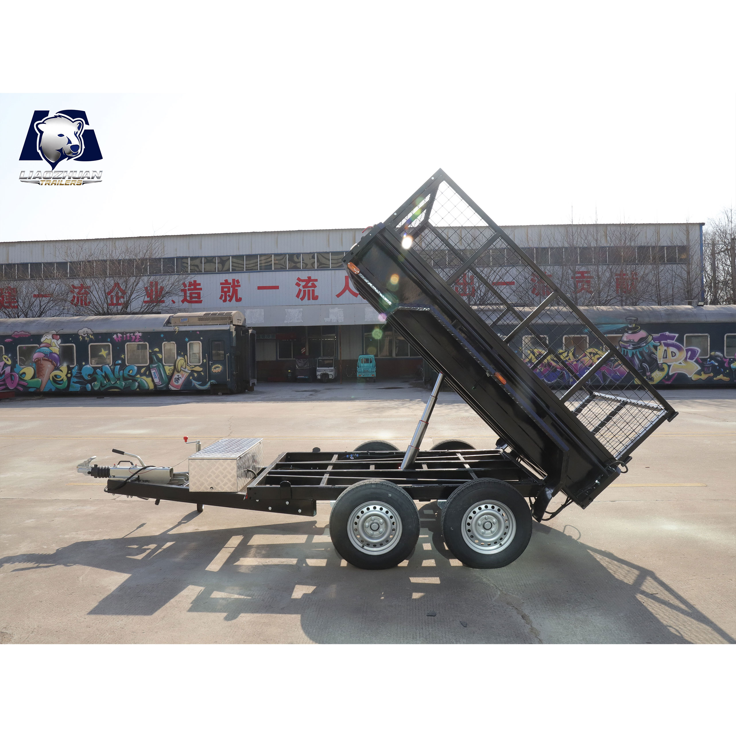 8x5 Hydraulic Dual-axis Tipper Painting Trailer 3000kg ATM (Collision Brake)