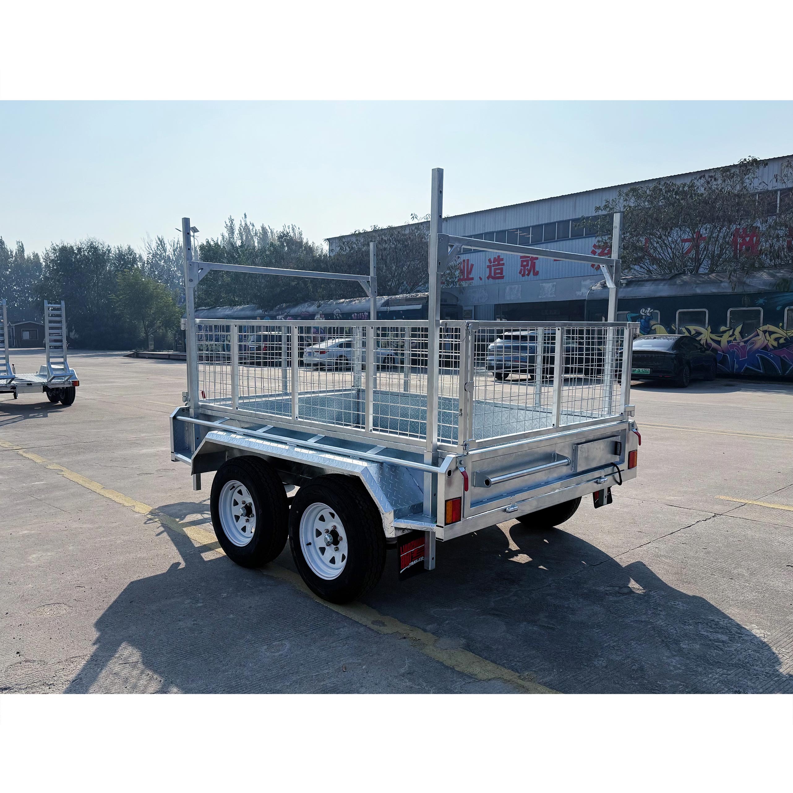 8×5 Tandem Axle Hot-Dip Galvanised Box Trailer 2000kg ATM H rack