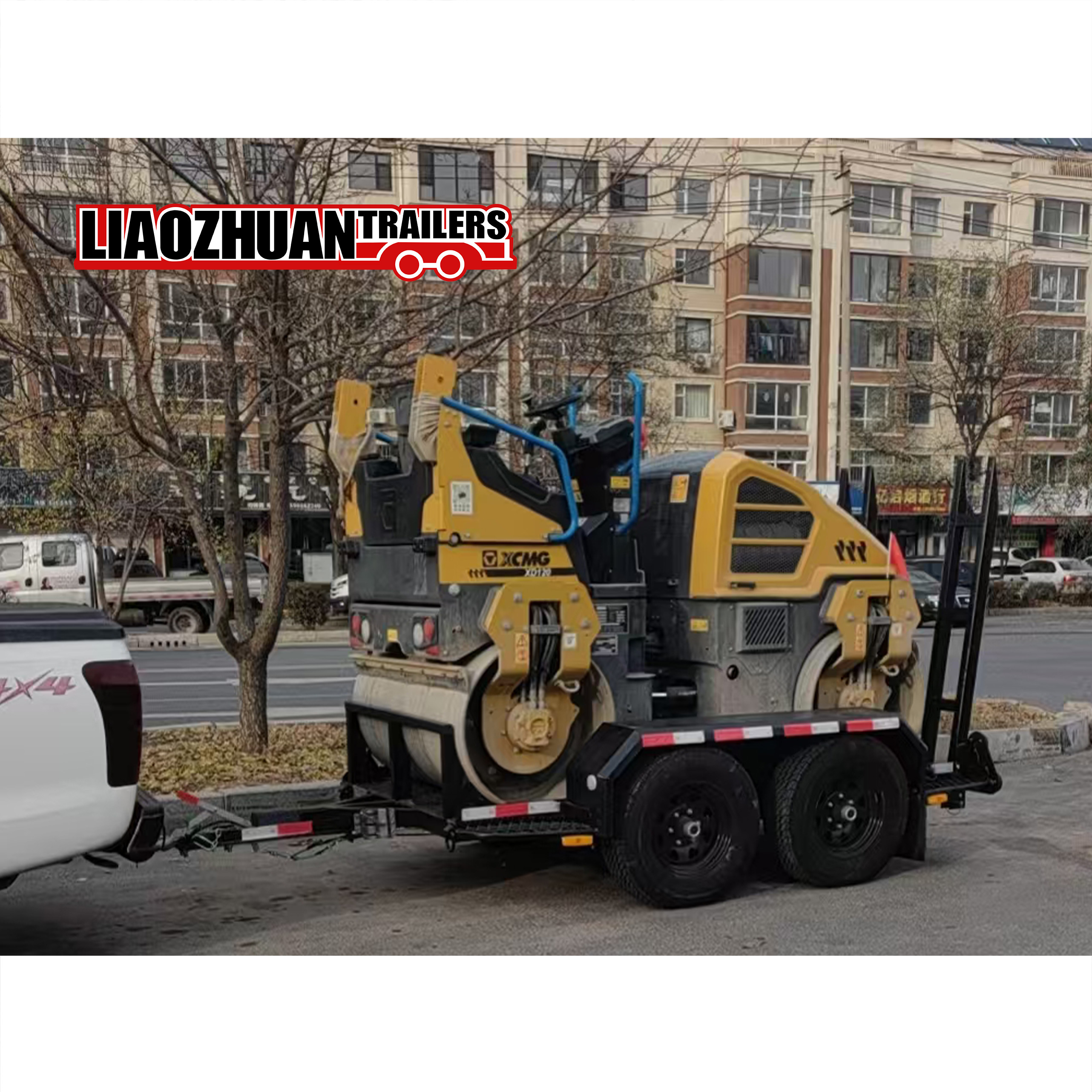 Road roller trailer