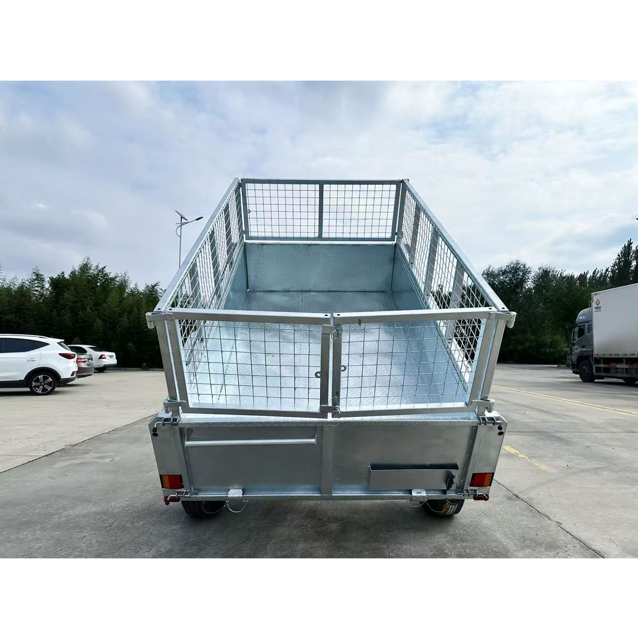 Single-axis 8*5 tipping cage trailer