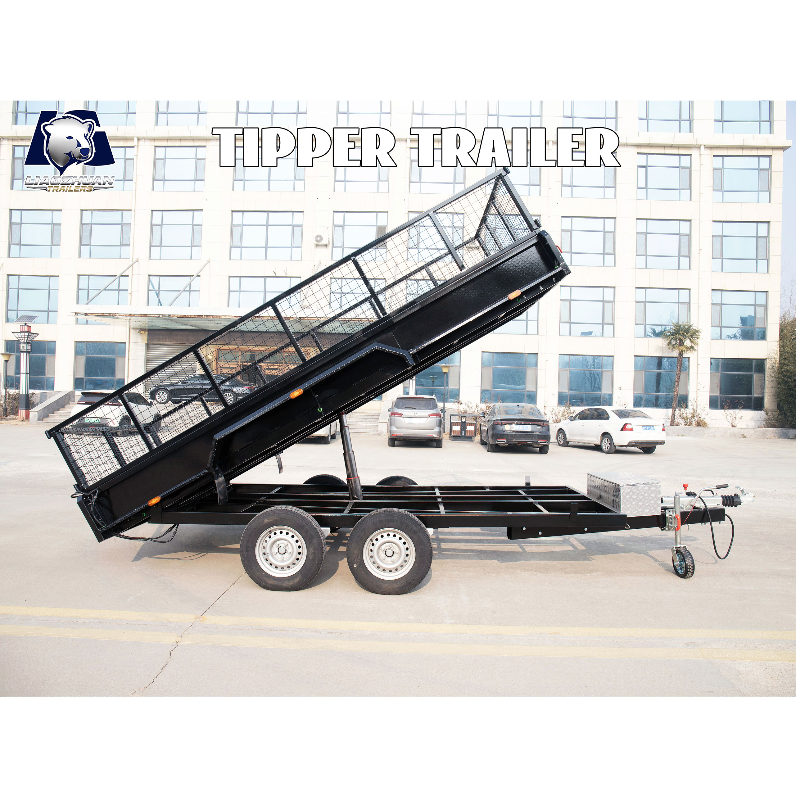 EU 14x6 Hydraulic Single-axis Tipper Painting Trailer 3500kg ATM (Electric Brake)