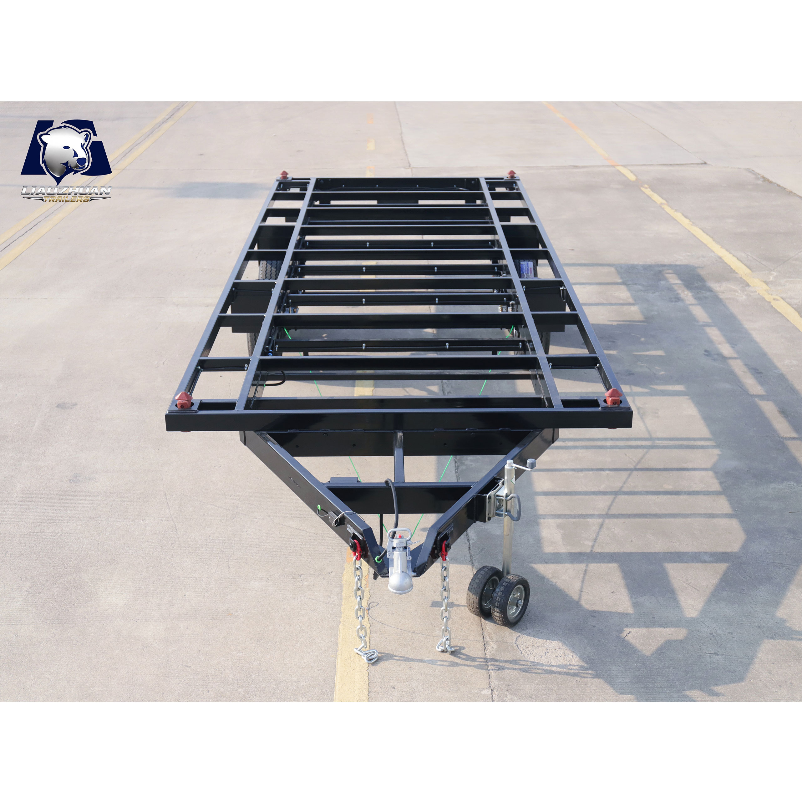 Double-axis container trailer