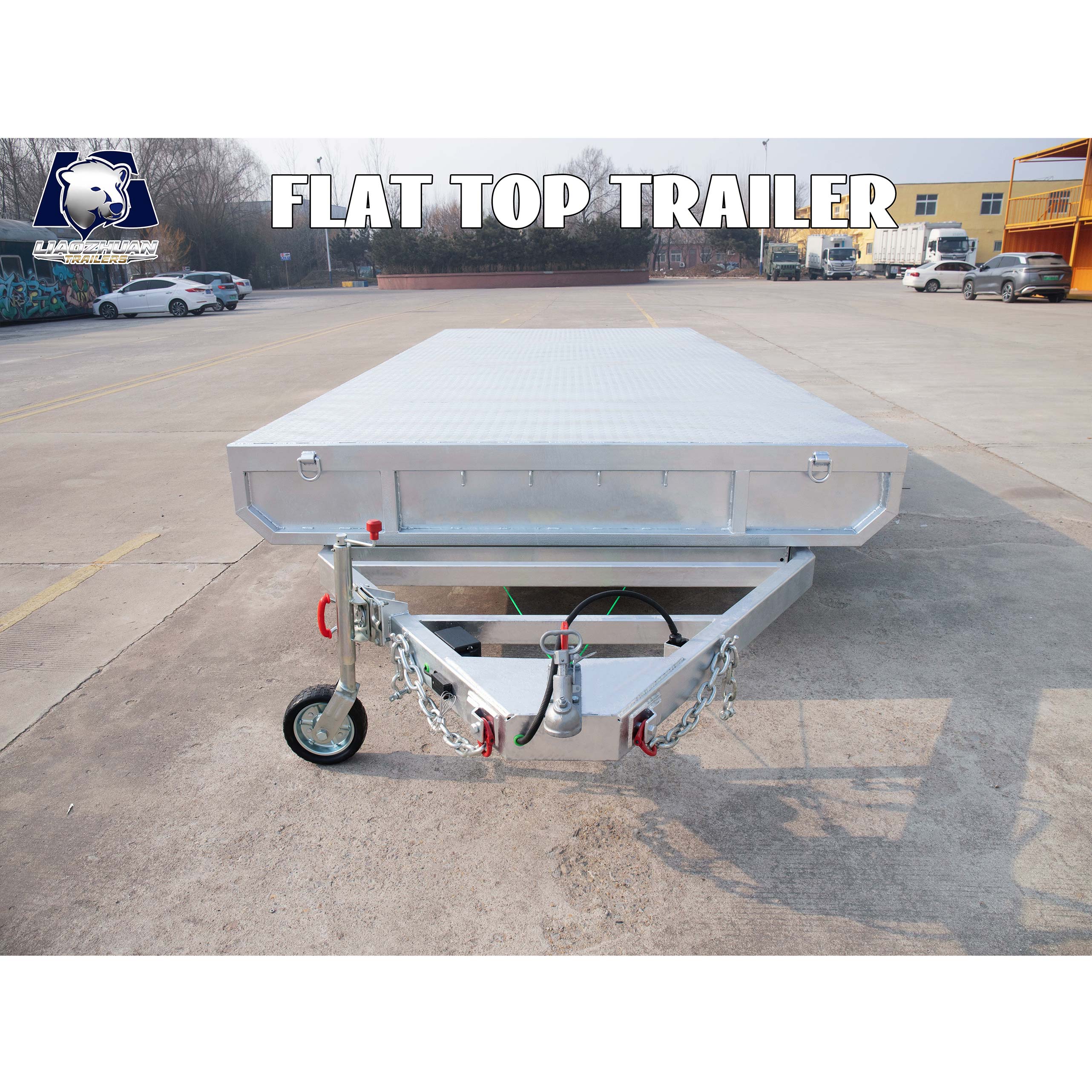 Au Double-axis flat-top trailer