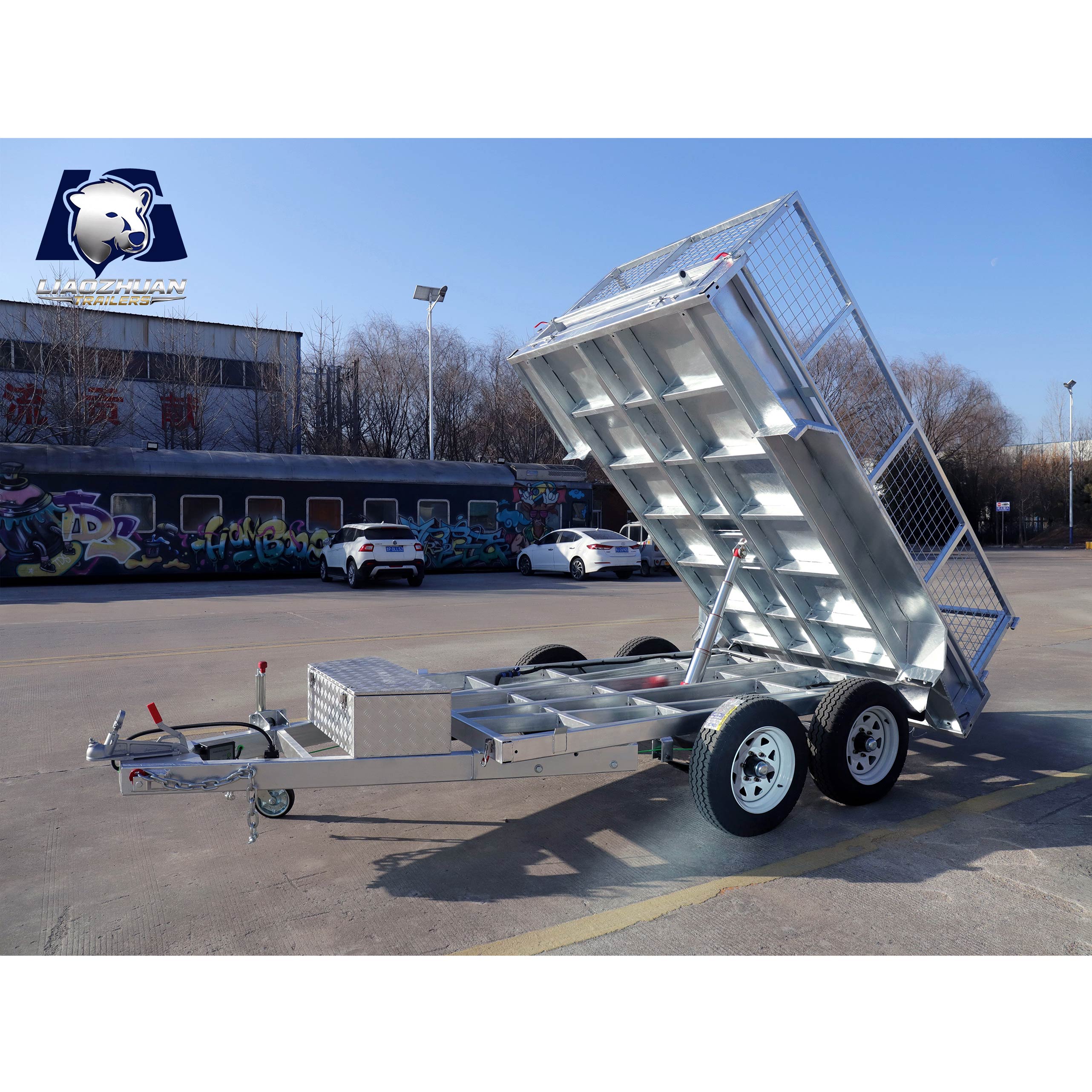 10x5 Hydraulic Tipper Galvanised Box Trailer 3500kg ATM (Electric Brake)