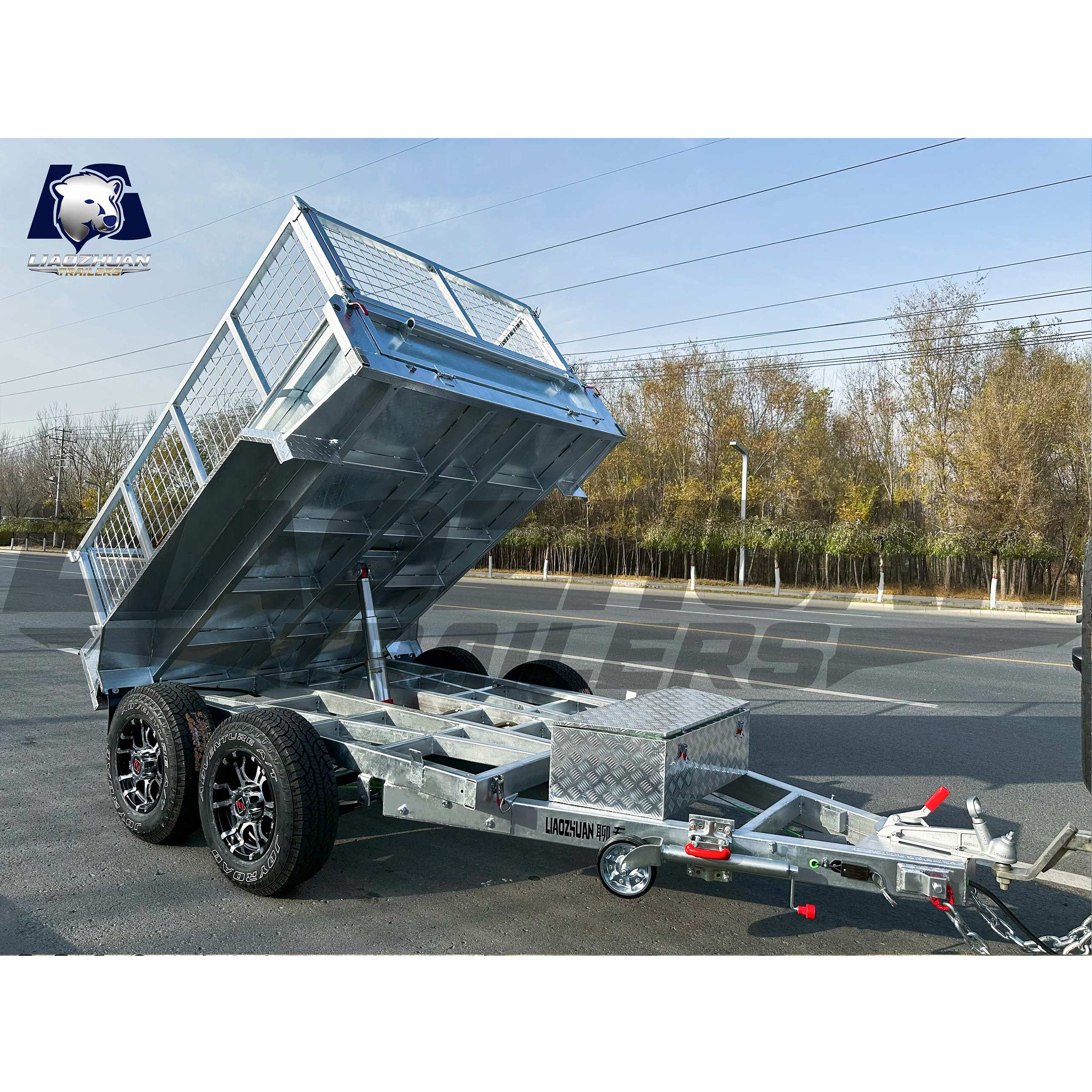 8x5 Hydraulic Tipper Galvanised Box Trailer 3200kg ATM (Electric Brake)