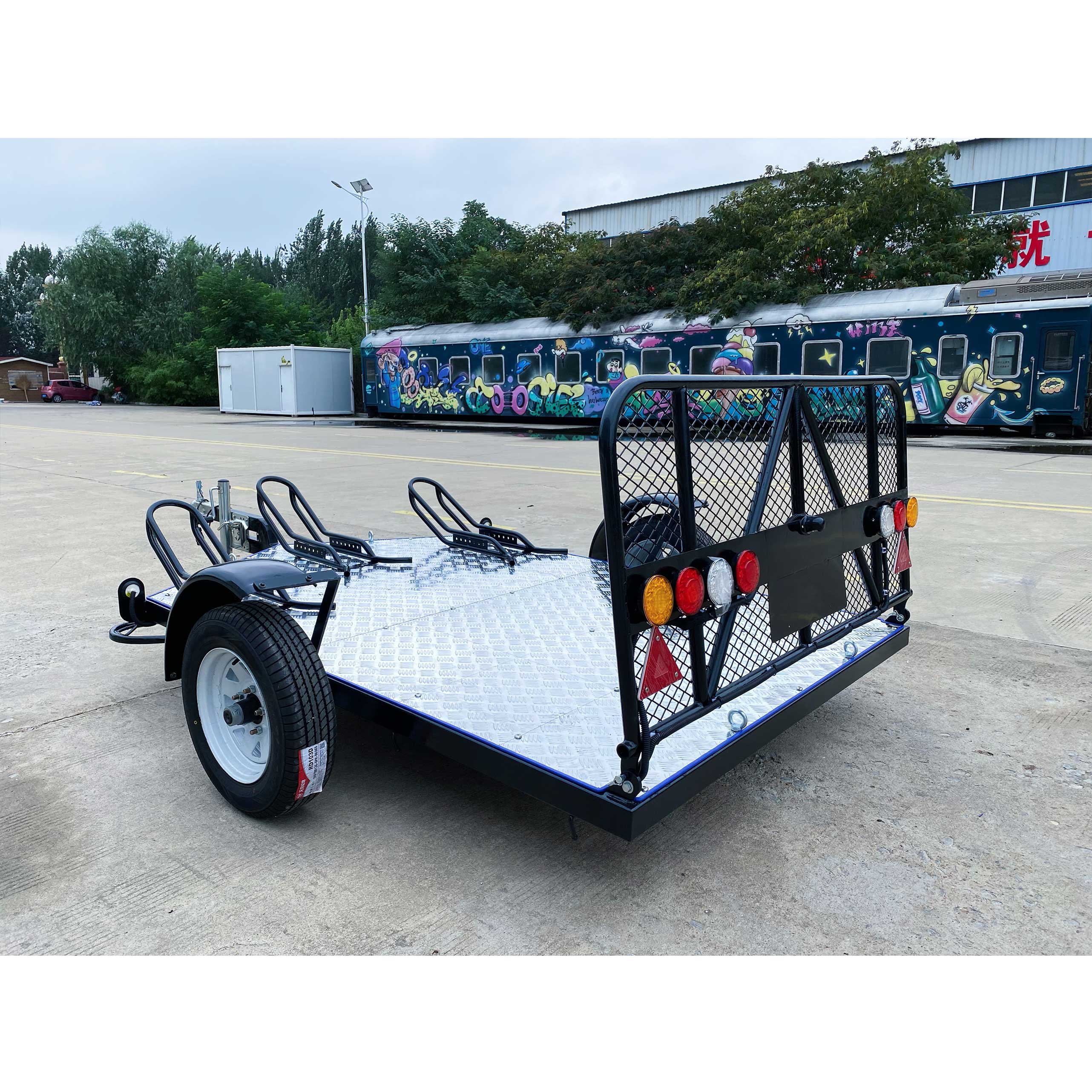 Double motorcycle trailer