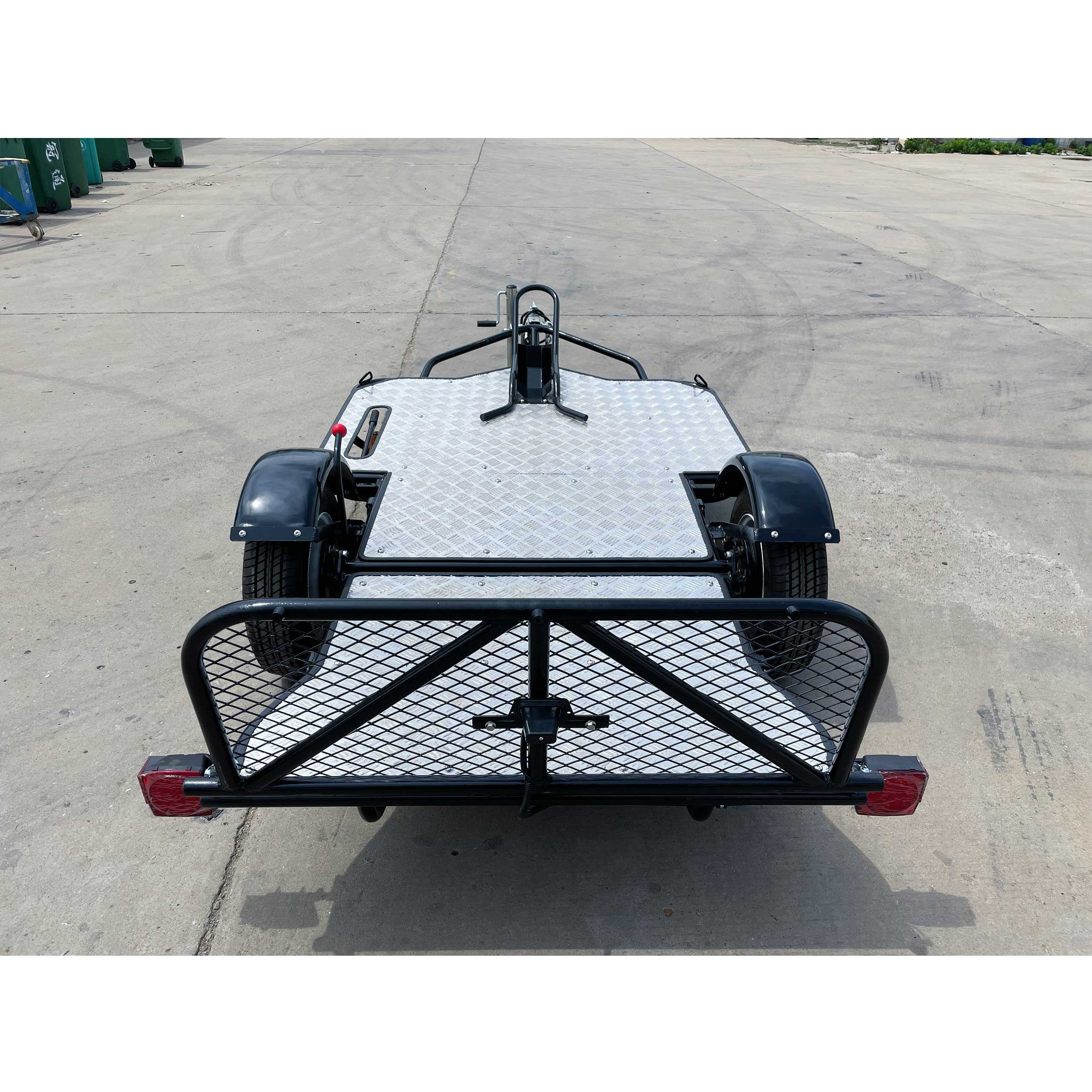 Single-axle hydraulic single motorcycle trailer