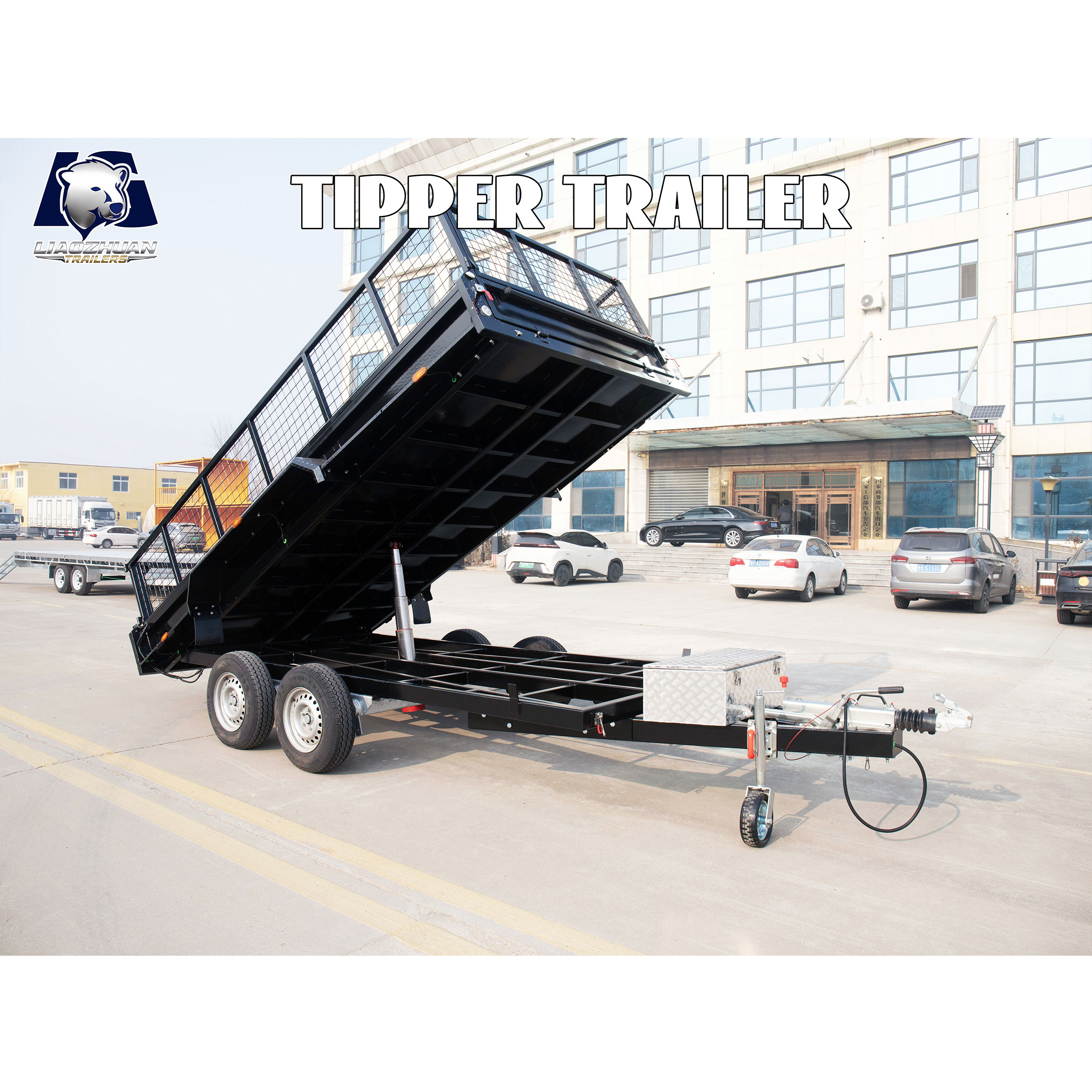EU 14x6 Hydraulic Single-axis Tipper Painting Trailer 3500kg ATM (Electric Brake)