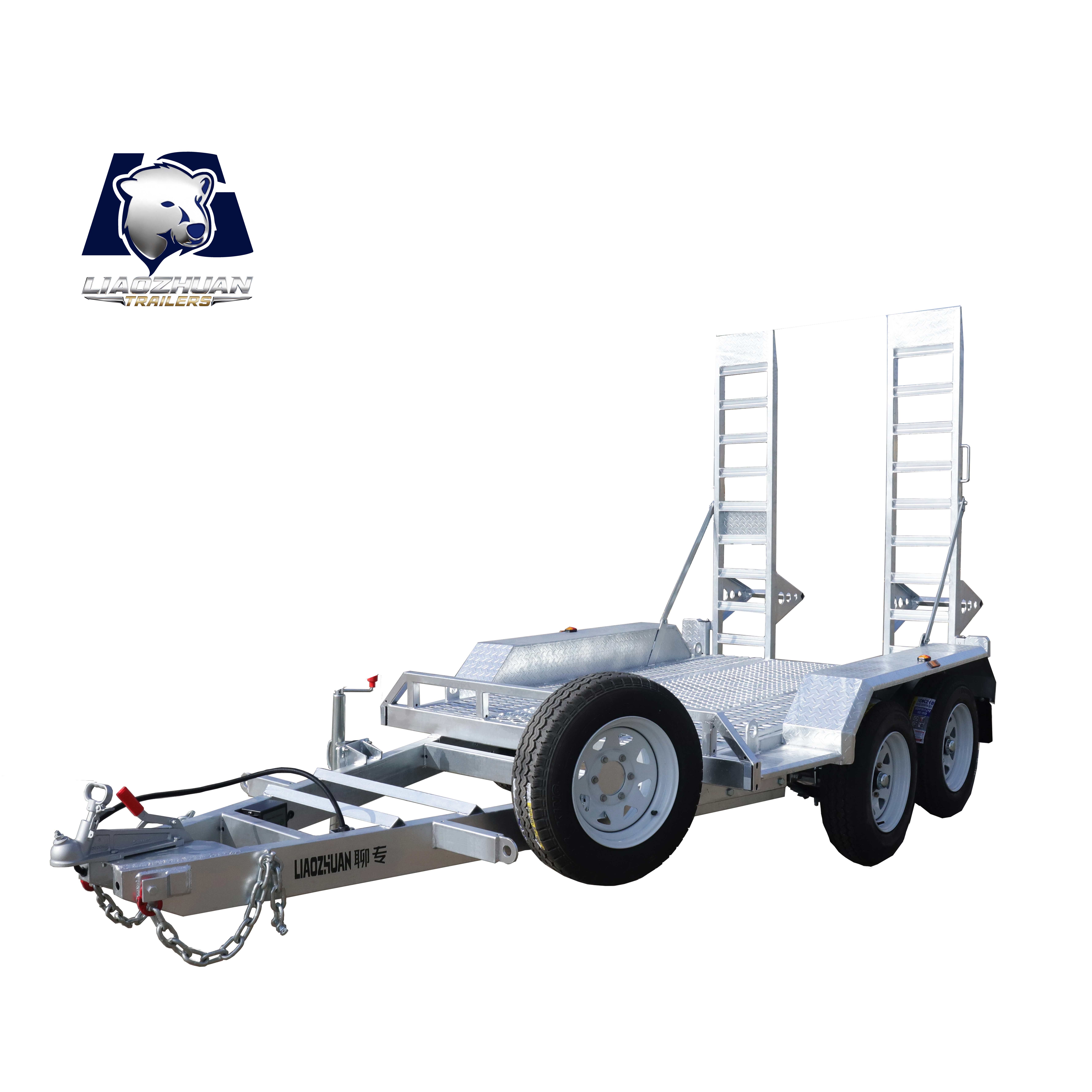 8×5 Double-axis Hot-Dip Galvanised Excavator Trailer 3000kg ATM