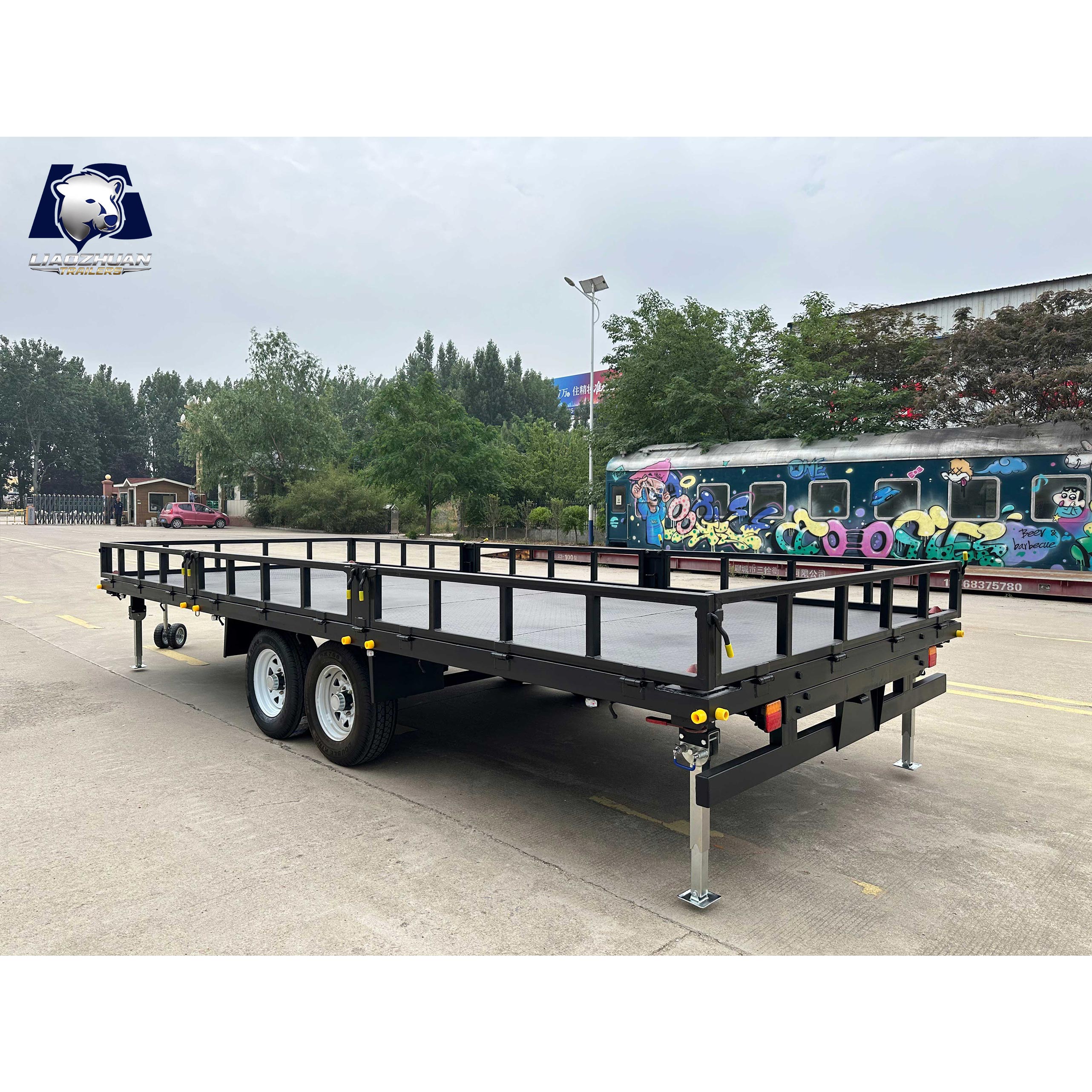 Dual-axis Flatbed Painting Trailer 4500kg ATM (Electric Brake)