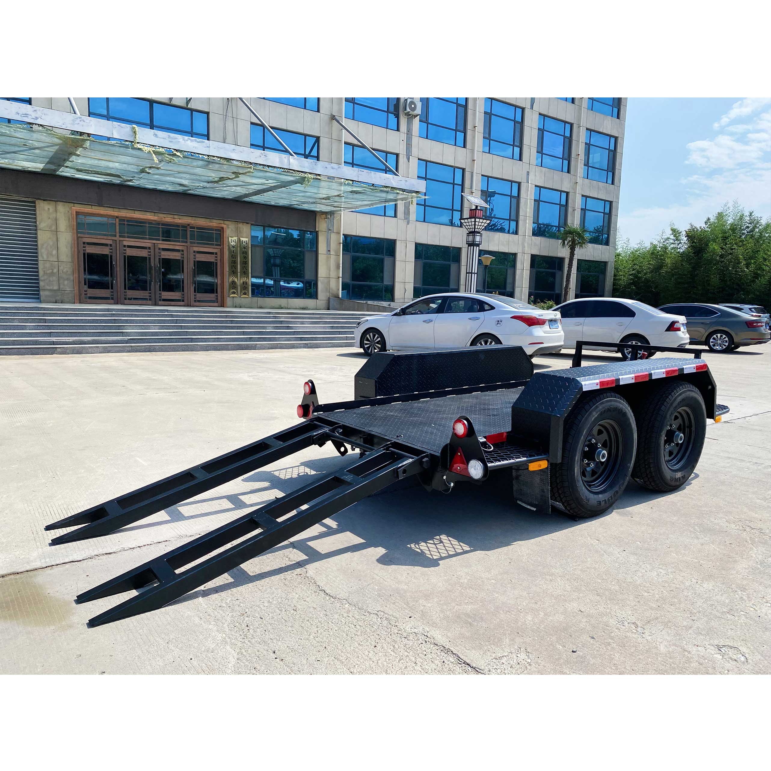 Road roller trailer