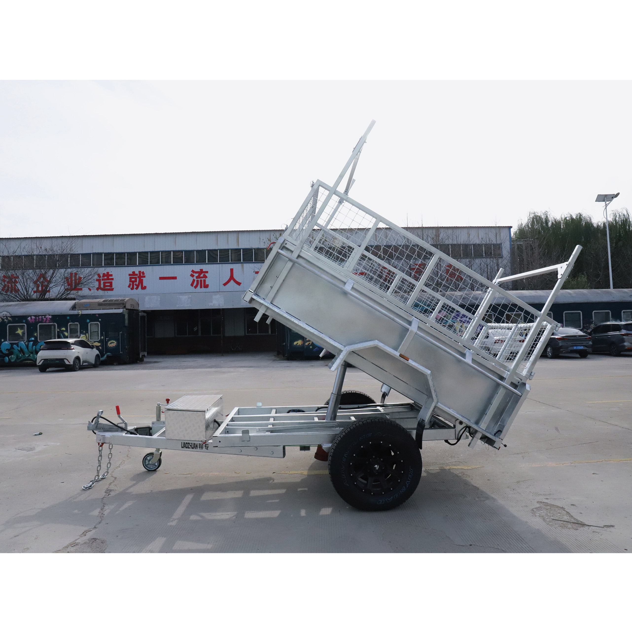 8x5 Hydraulic Single-axis Tipper Galvanised Box Trailer 2000kg ATM (Electric Brake)