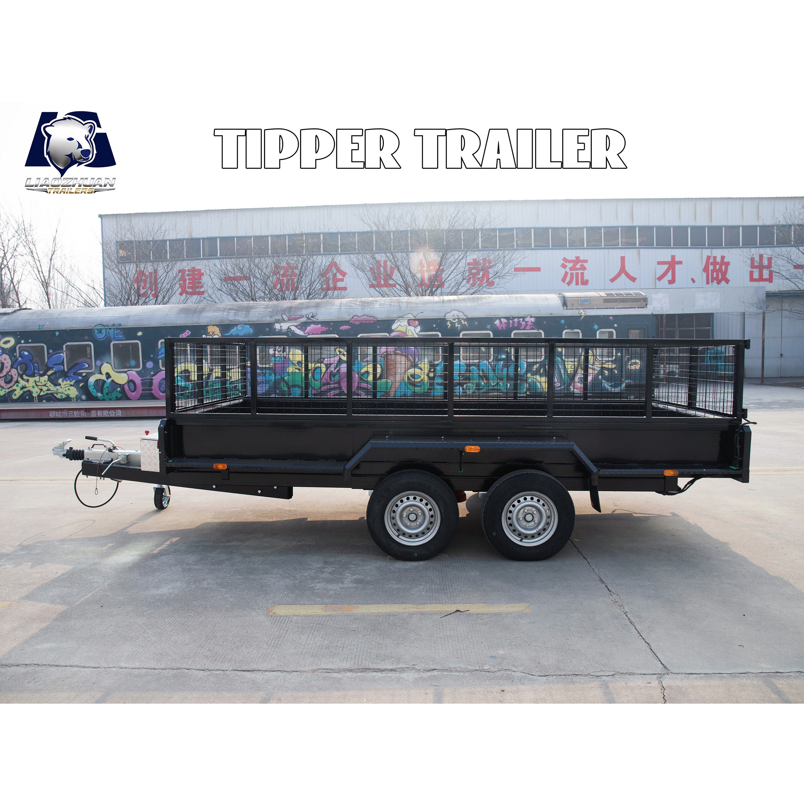 EU 14x6 Hydraulic Single-axis Tipper Painting Trailer 3500kg ATM (Electric Brake)