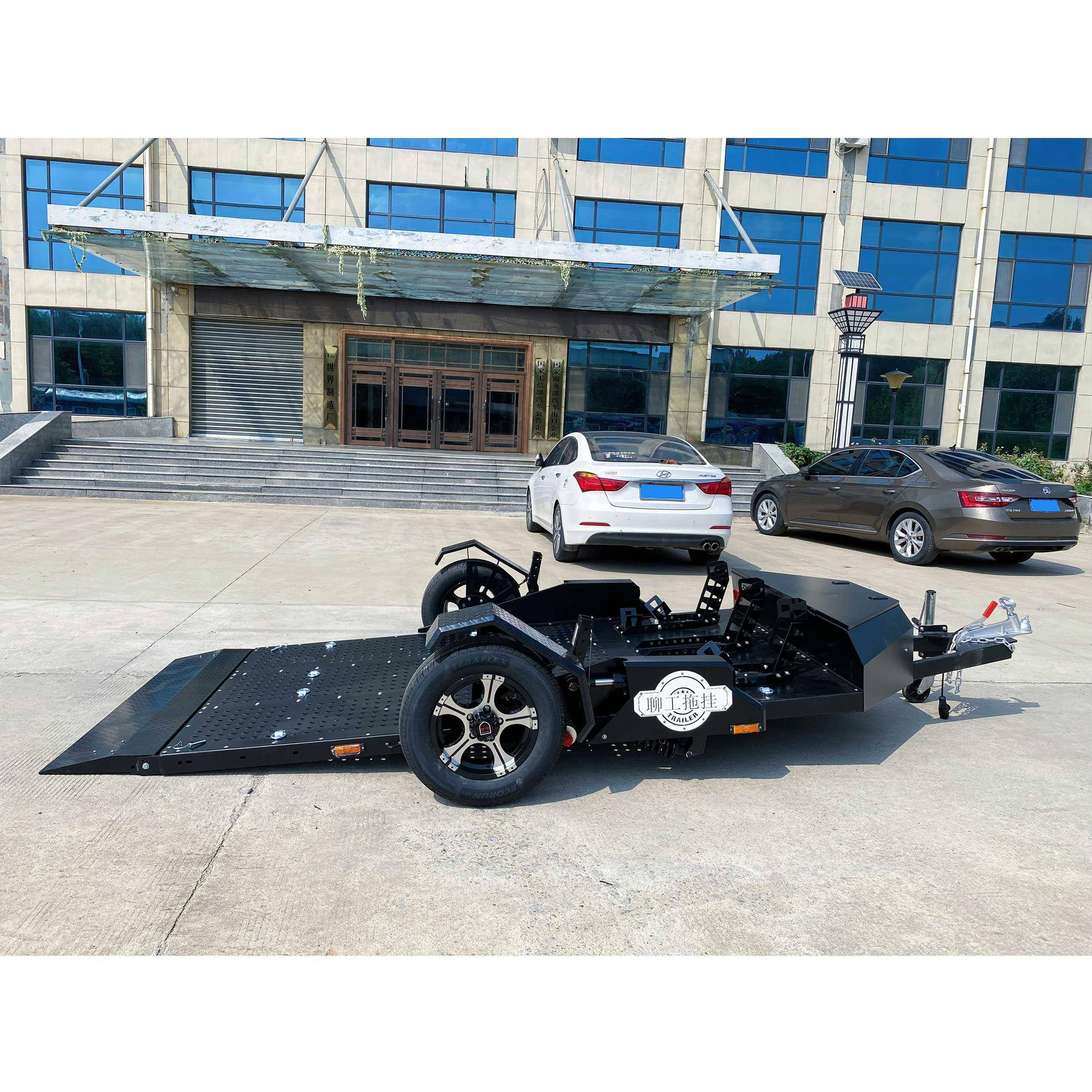 Lift-type motorcycle trailer