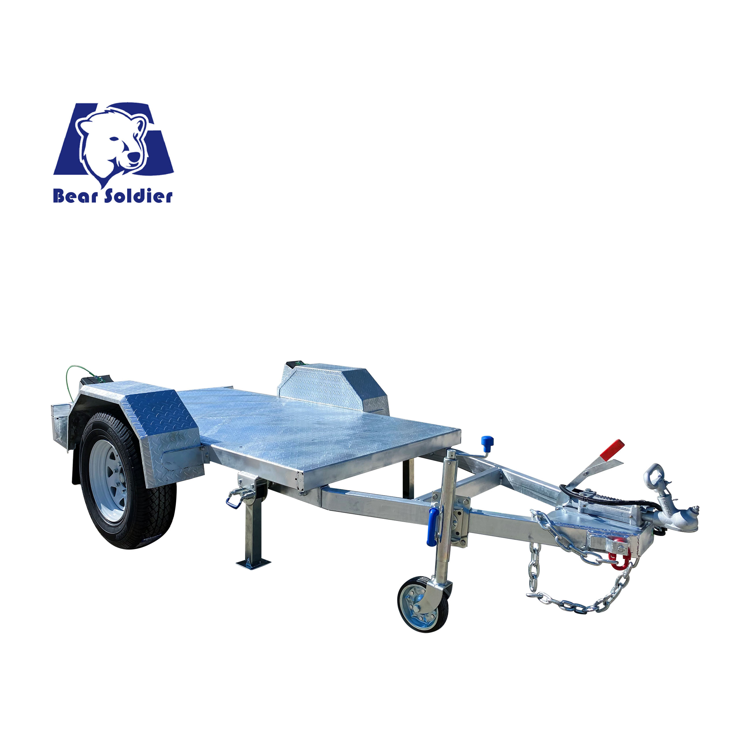 Hot-dip galvanized generator trailer