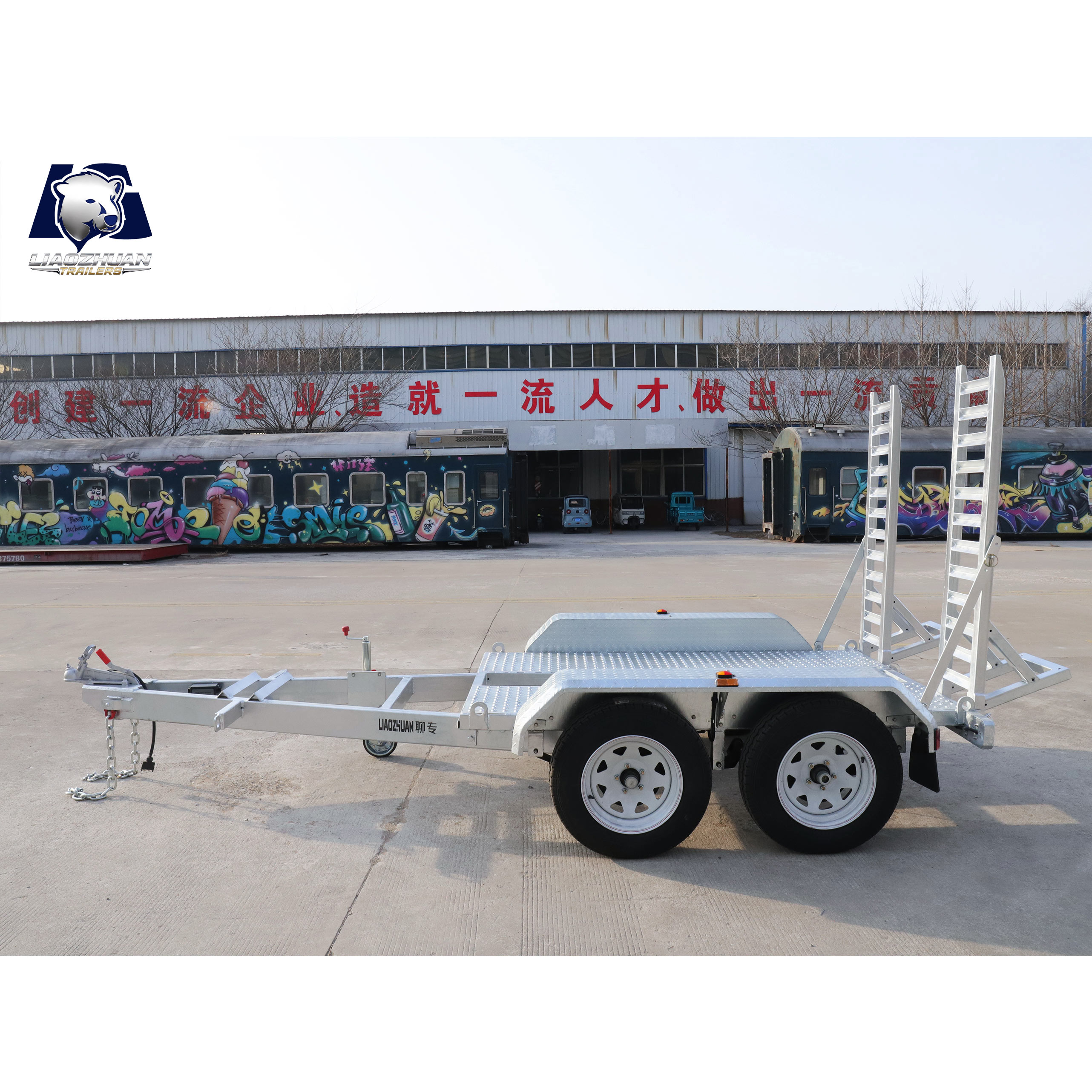 8×5 Double-axis Hot-Dip Galvanised Excavator Trailer 3000kg ATM