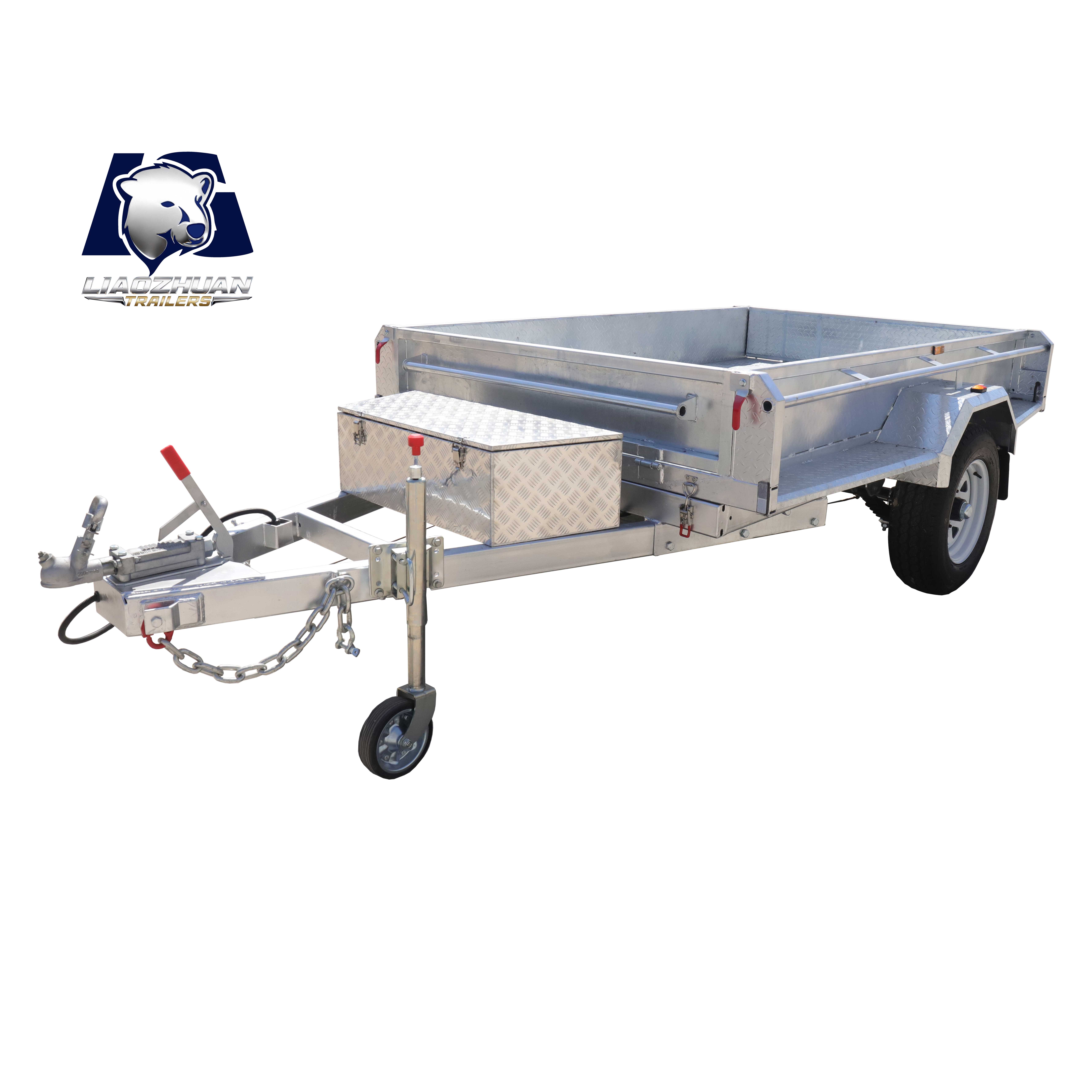 8x5 Hydraulic Single-axis Tipper Galvanised Trailer 1800kg ATM (Impact brake + butterfly brake)