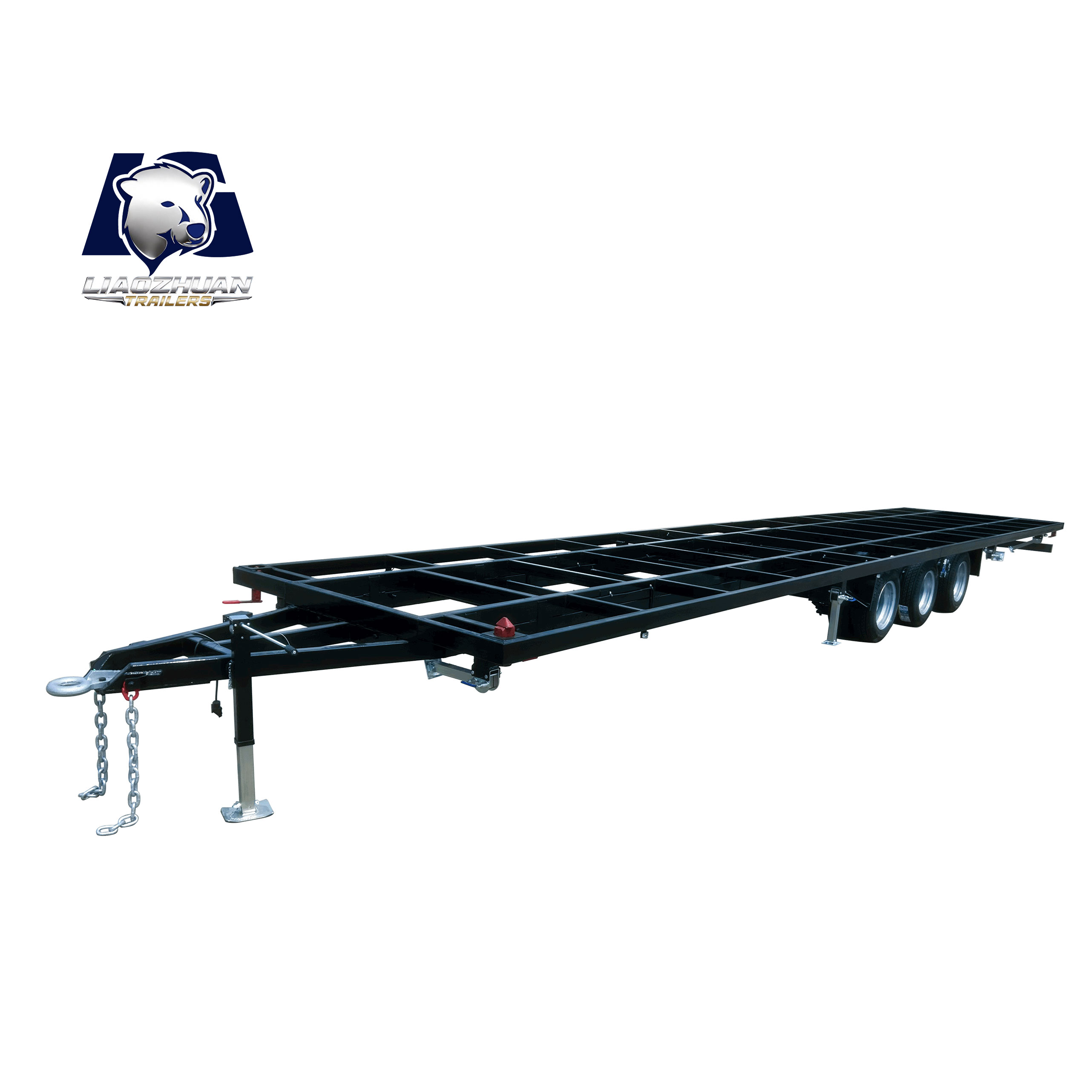 Super-long frame container house towing trailer