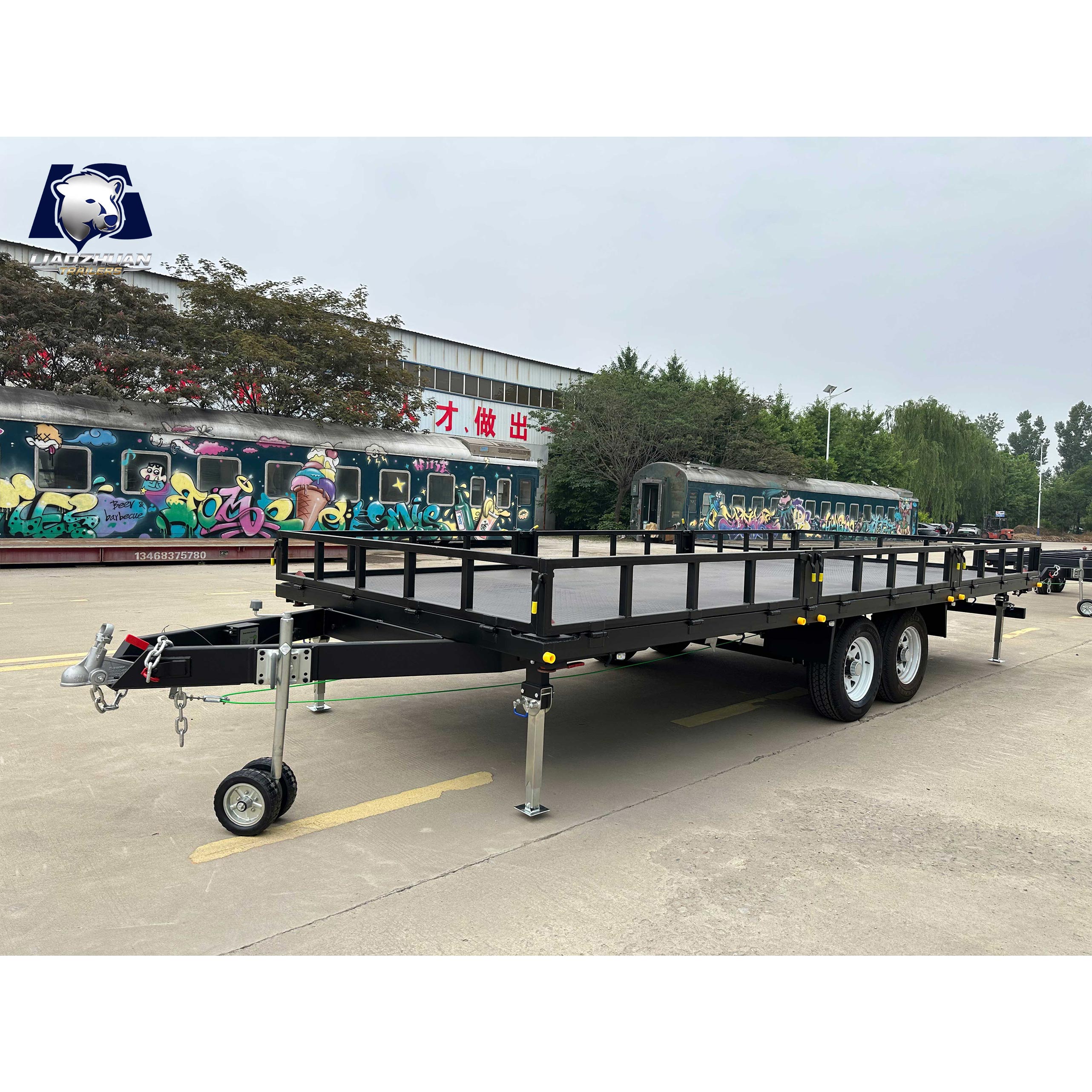Dual-axis Flatbed Painting Trailer 4500kg ATM (Electric Brake)