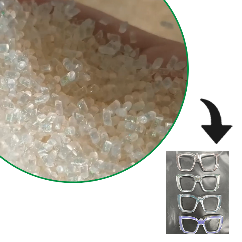 Seven-color crystal plastic granules