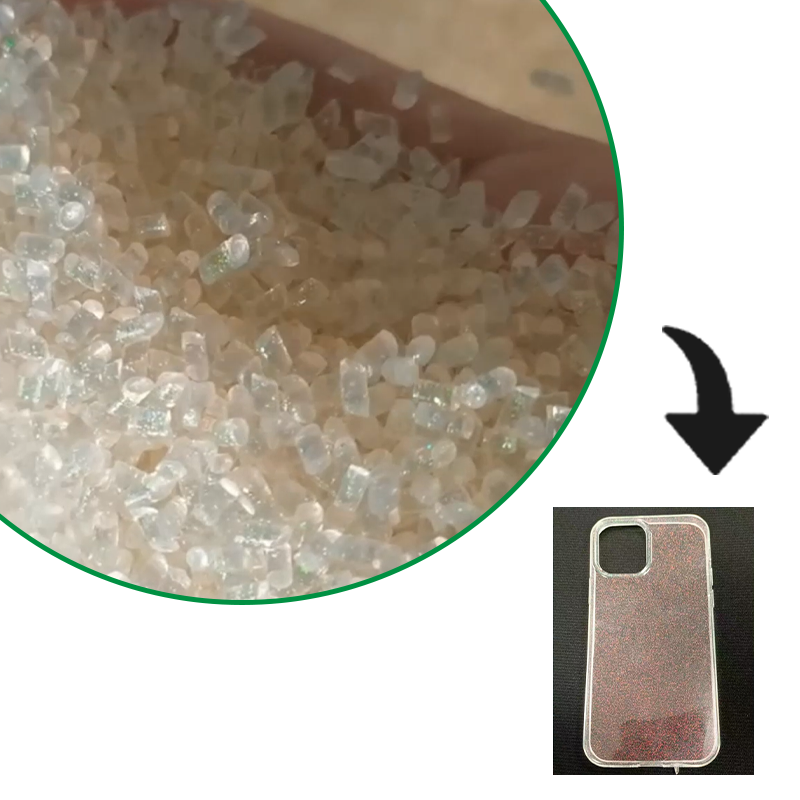 Seven-color crystal plastic granules