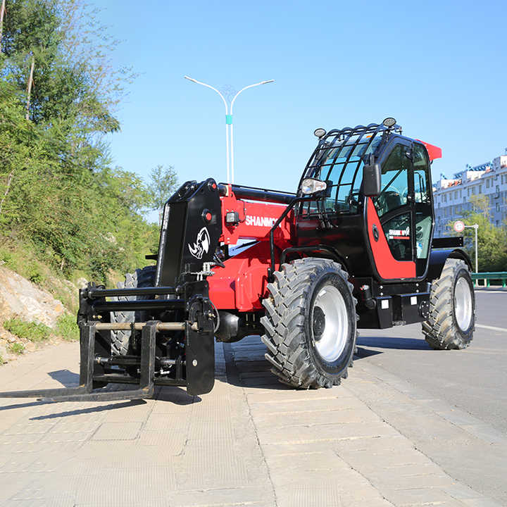 Venta al por mayor nuevo producto Shanmon 3007J pequeño 8,5 toneladas Mini rueda todo terreno horquilla máquina de carga carretilla elevadora