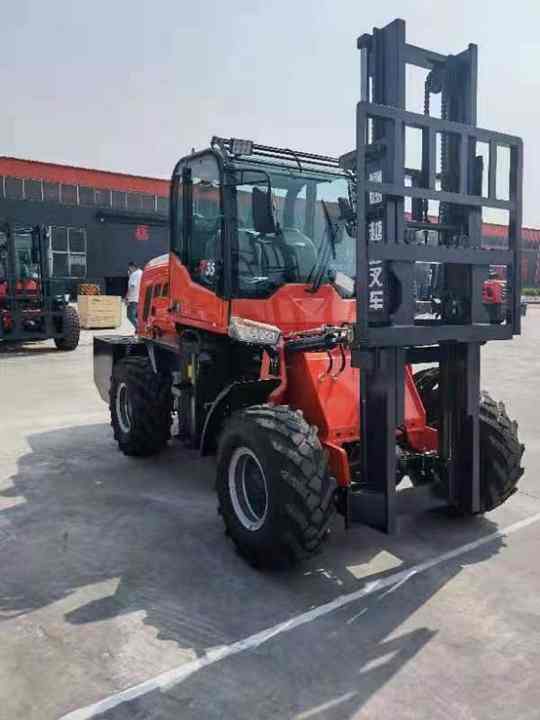 3.5ton Rough Terrain Forklift 4 Wheel Drive off Road Fork Lift Truck Diesel All Terrain Forklift