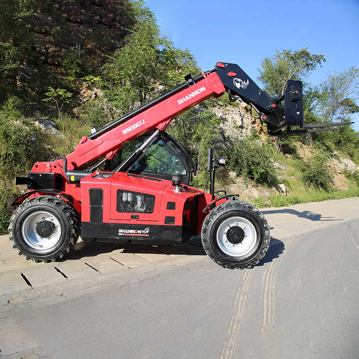 Venta al por mayor nuevo producto Shanmon 3007J pequeño 8,5 toneladas Mini rueda todo terreno horquilla máquina de carga carretilla elevadora