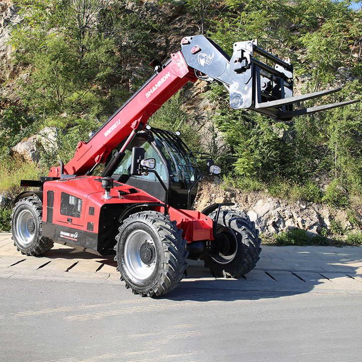 Venta al por mayor nuevo producto Shanmon 3007J pequeño 8,5 toneladas Mini rueda todo terreno horquilla máquina de carga carretilla elevadora