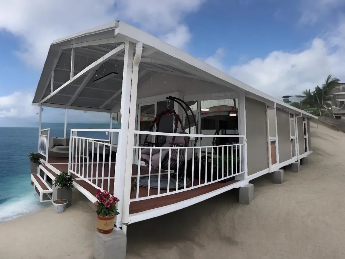 Coastal resort cabins