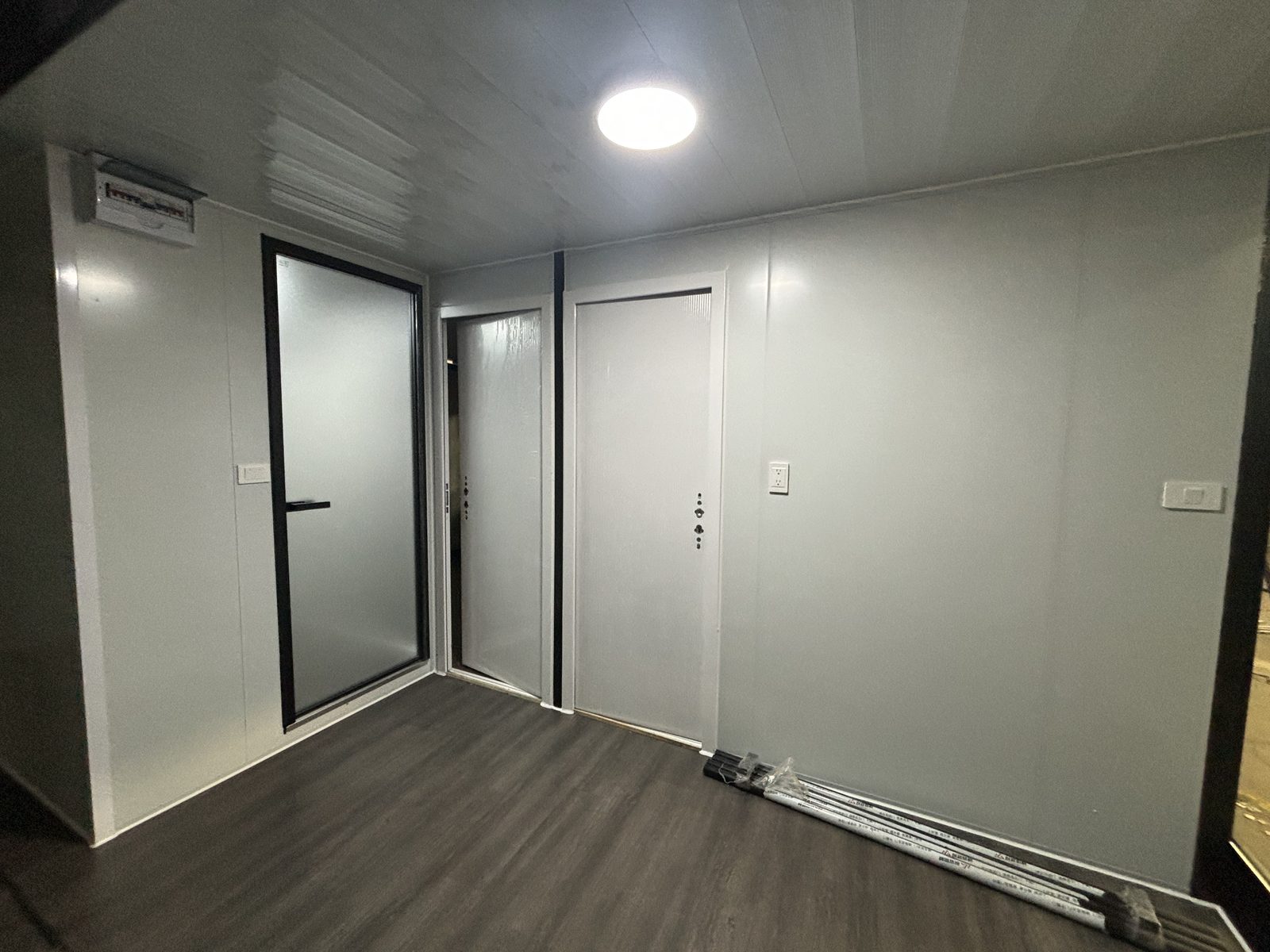 20ft Premium Grey Expandable Container House | Textured Panels 38 sqm