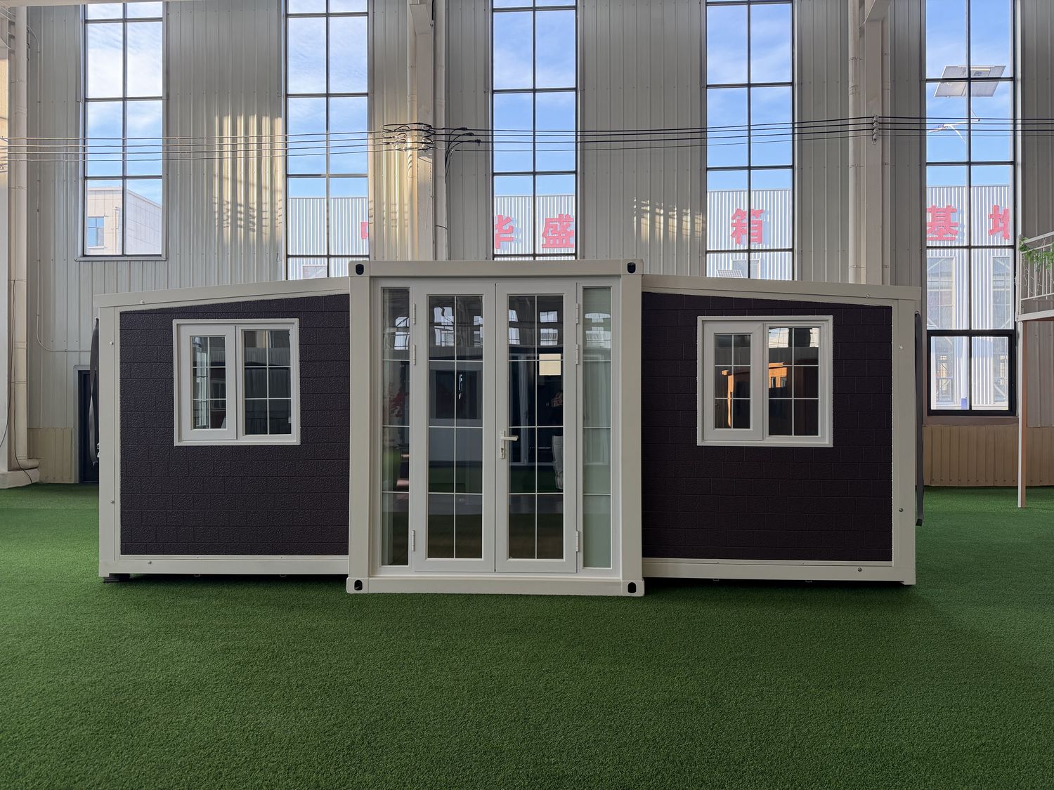 20ft Deep Purple Expandable Container House | Dark Violet 38 sqm