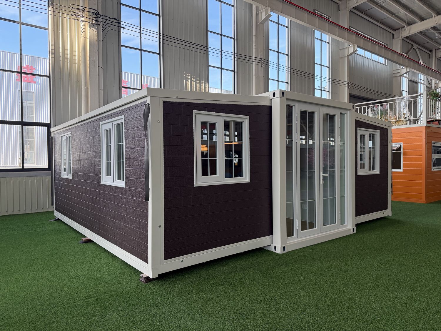 20ft Deep Purple Expandable Container House | Dark Violet 38 sqm