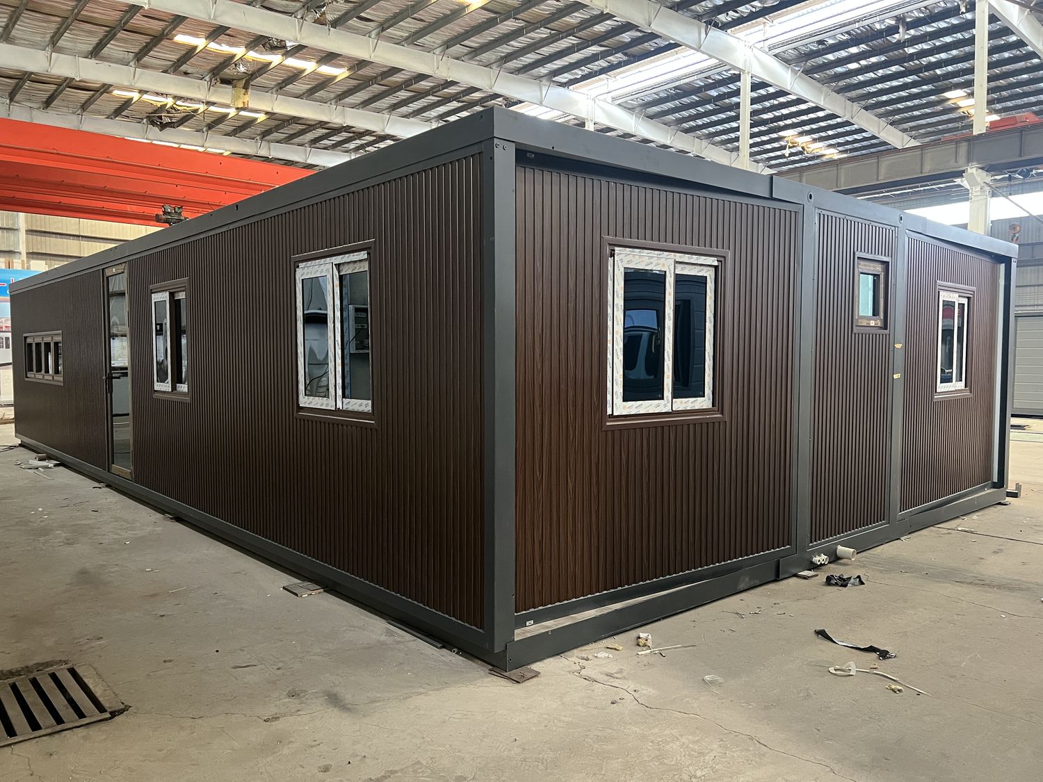 40ft Brown Expandable Container House | 73 sqm 3-Bedroom Fold-Out Home