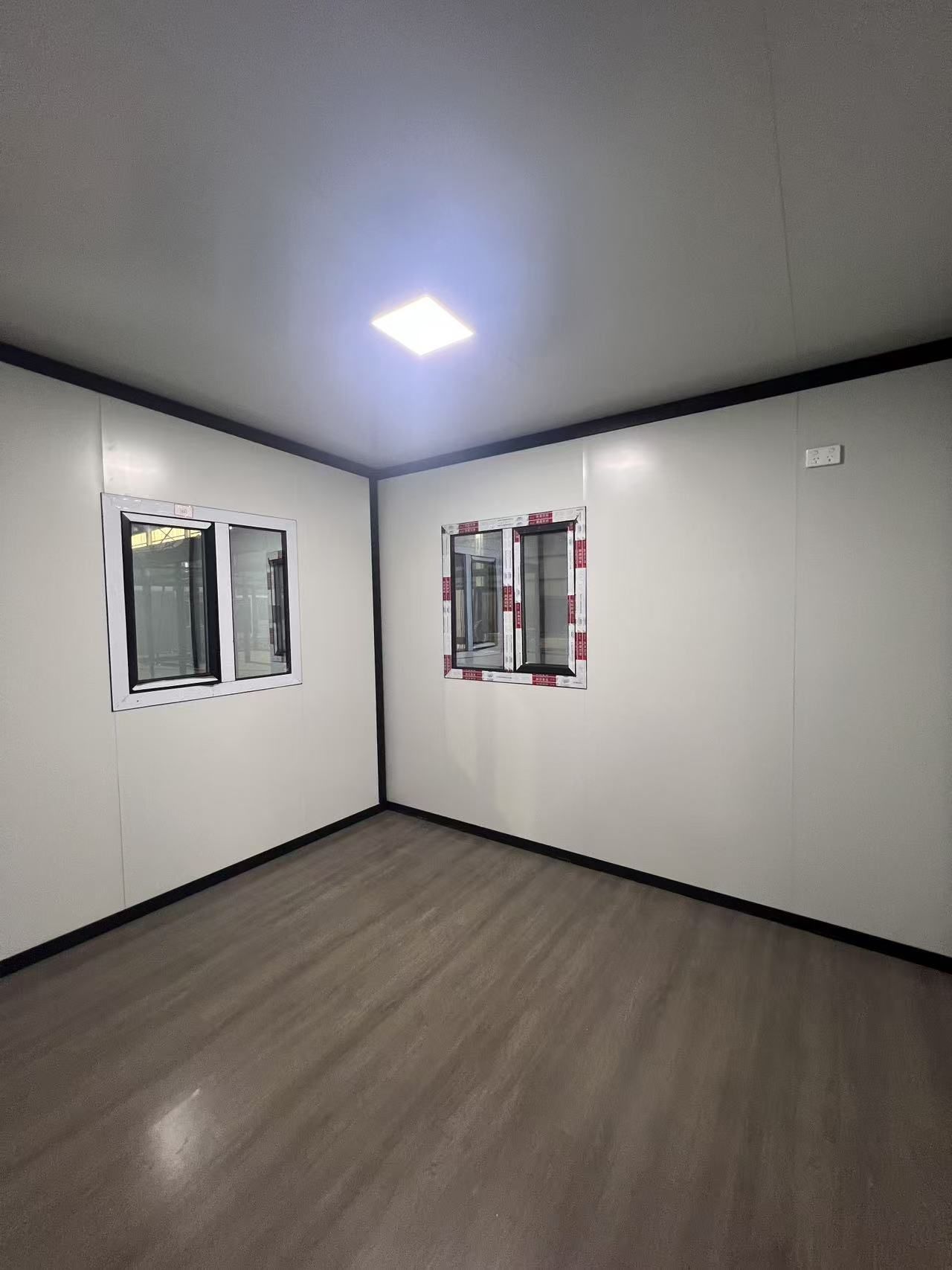 20ft Grey Expandable Container House | 38 sqm Modern Fold-Out Home