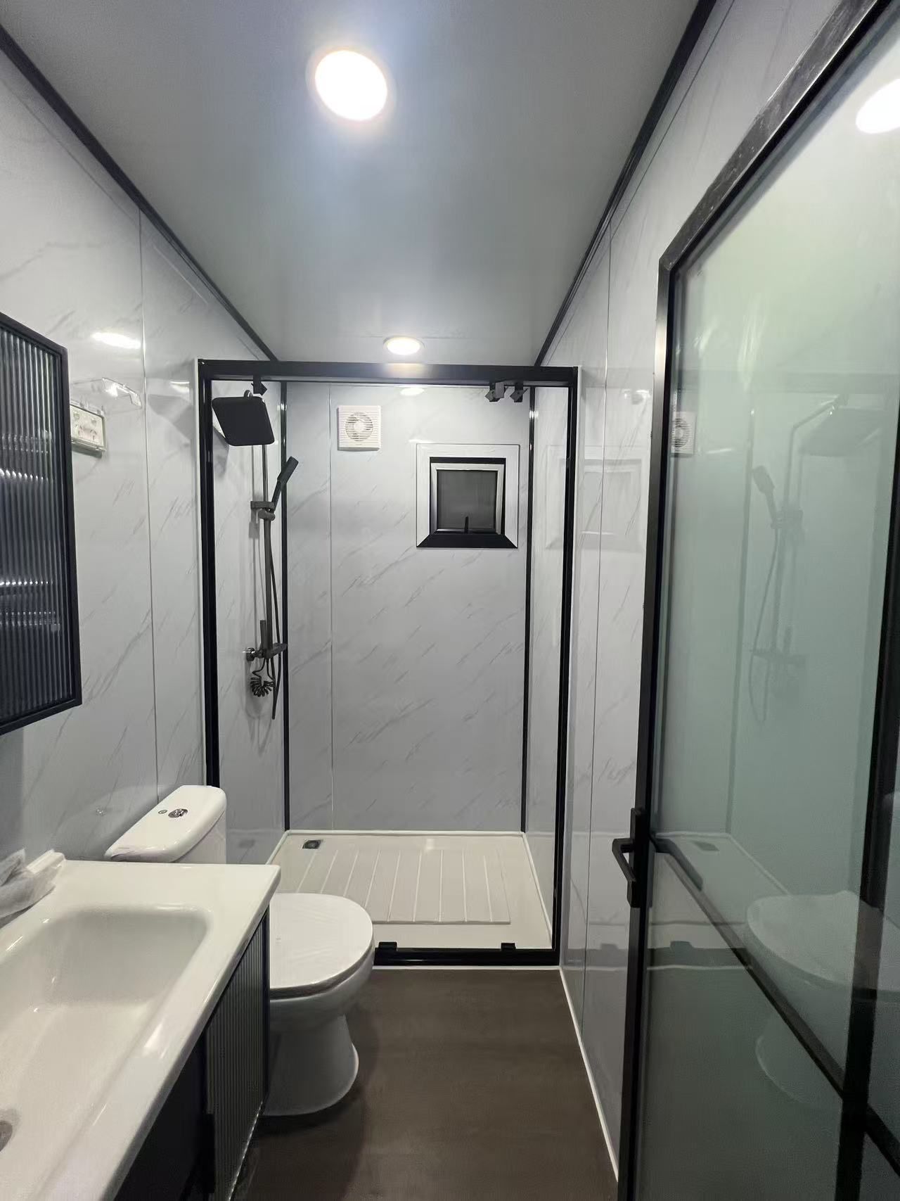 20ft Grey Expandable Container House | 38 sqm Modern Fold-Out Home