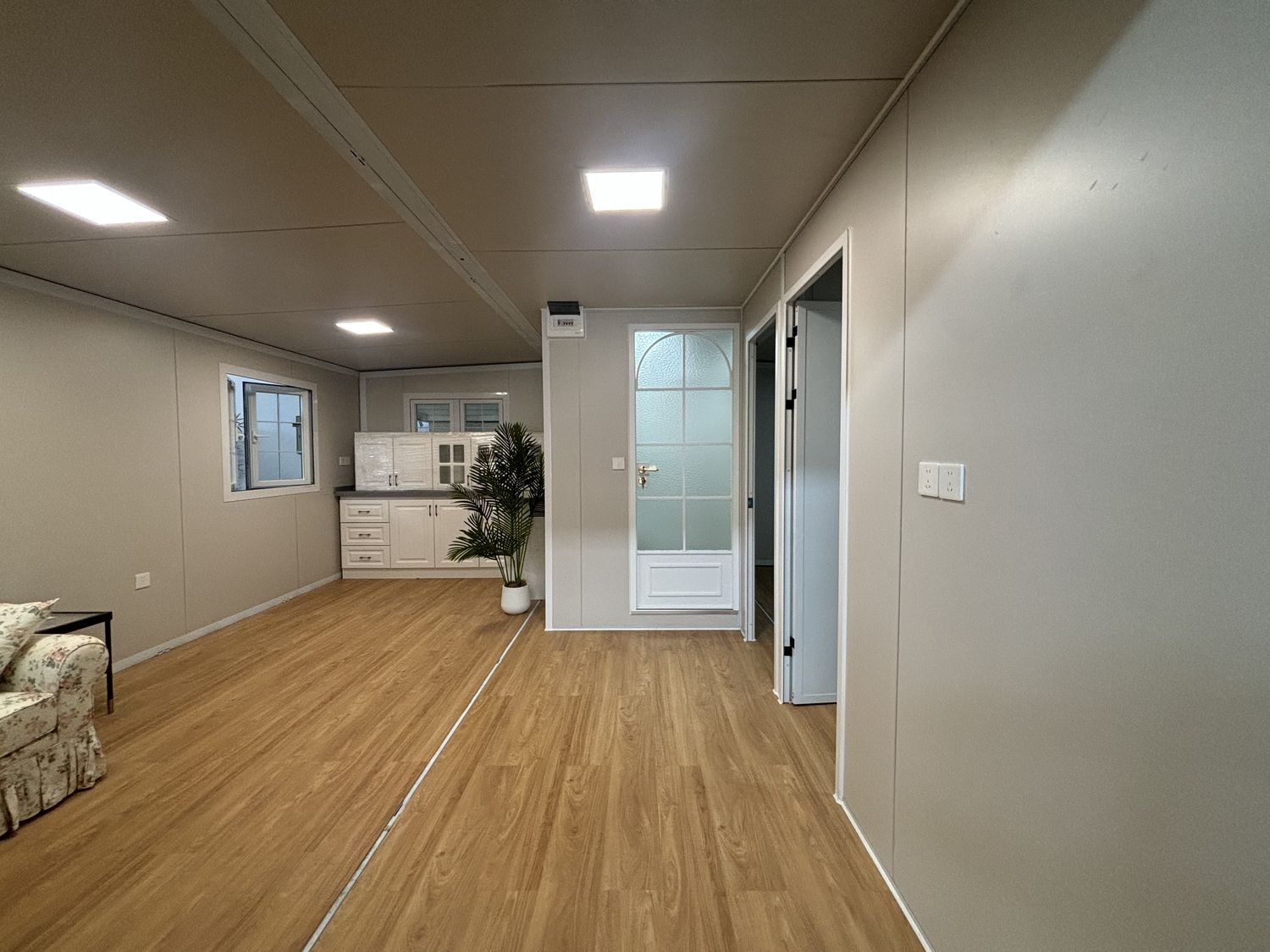 20ft Grey and White Expandable Container House | 38 sqm Two-Tone