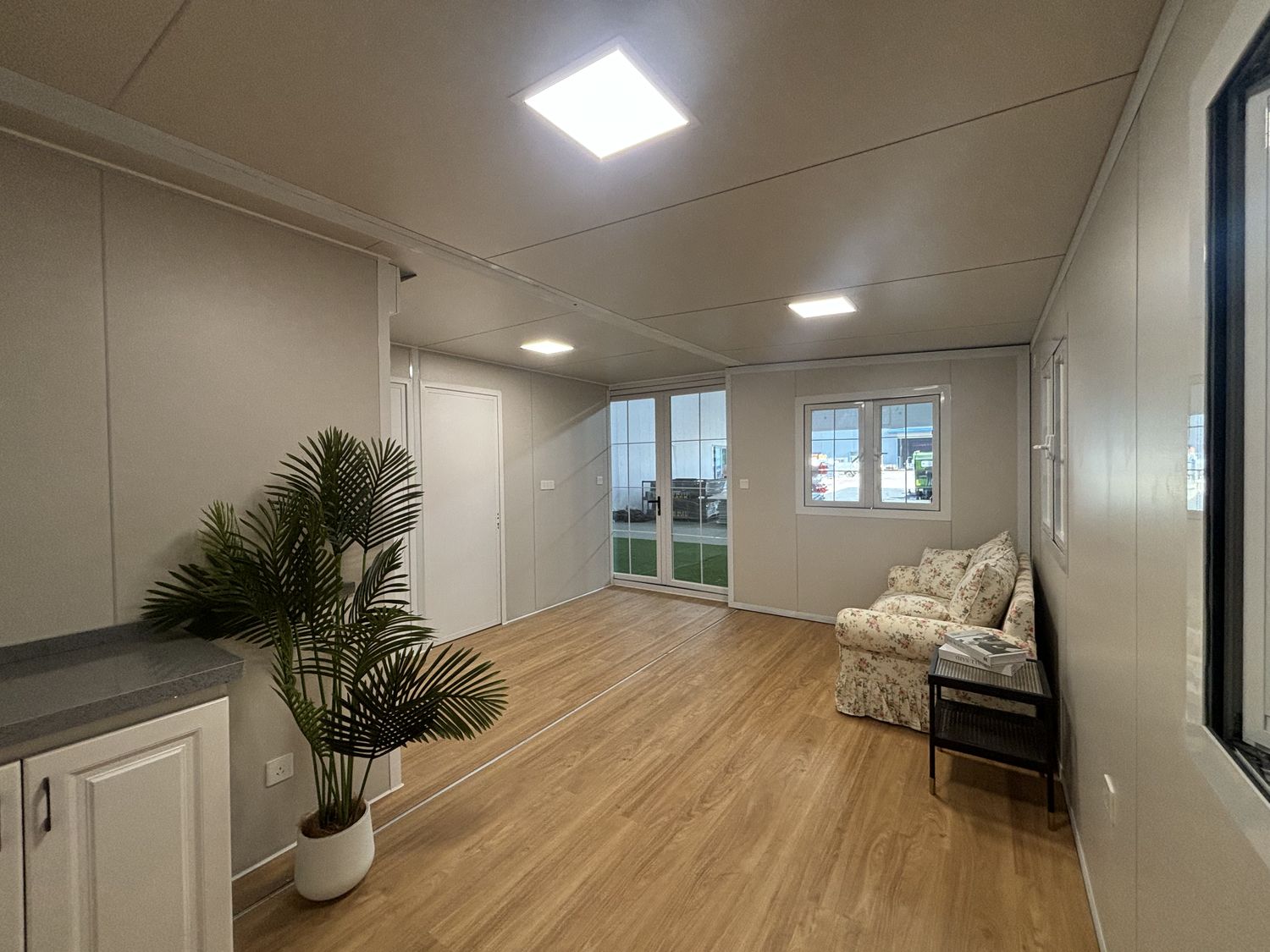 20ft Grey and White Expandable Container House | 38 sqm Two-Tone