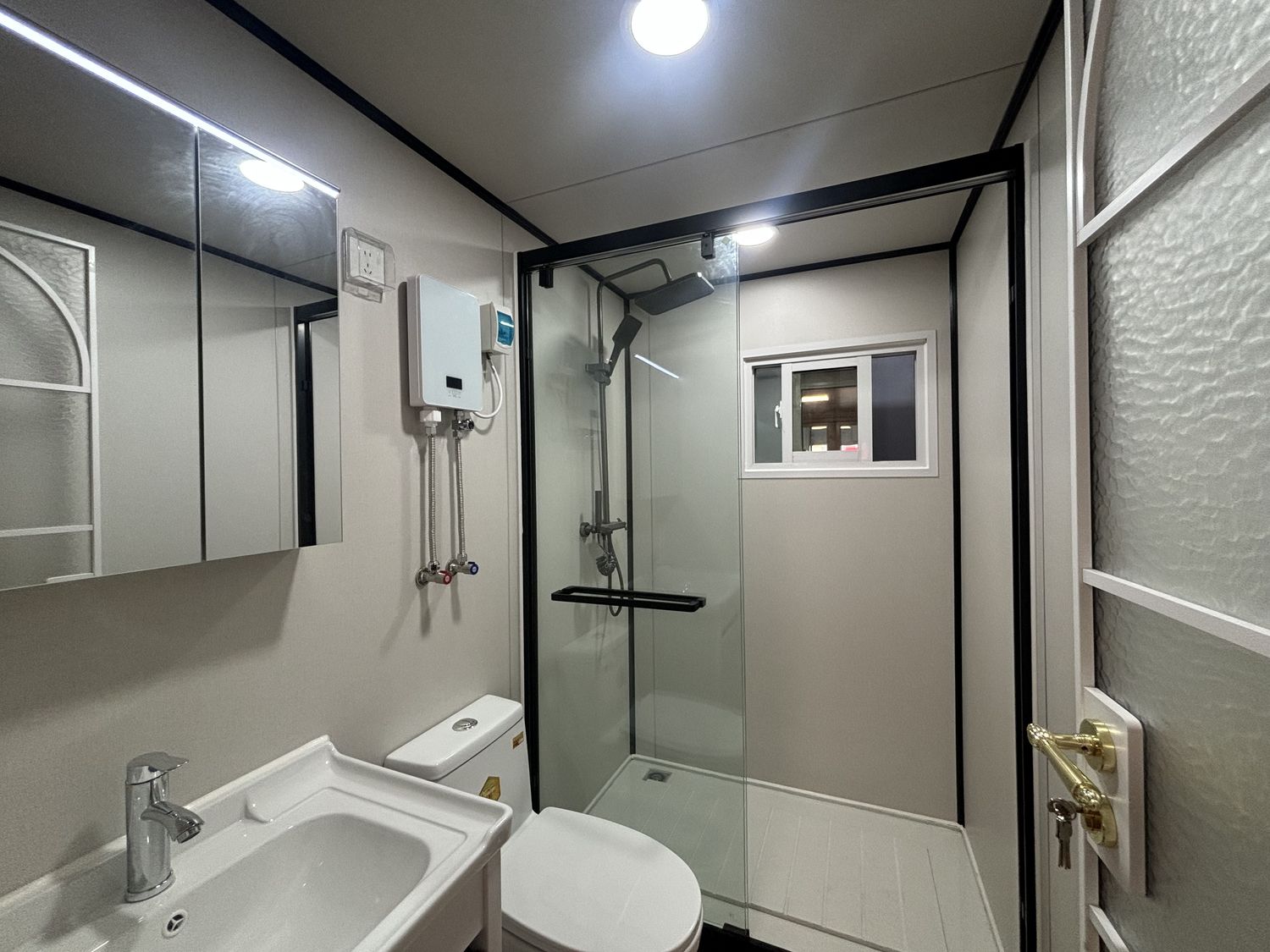 20ft Grey and White Expandable Container House | 38 sqm Two-Tone