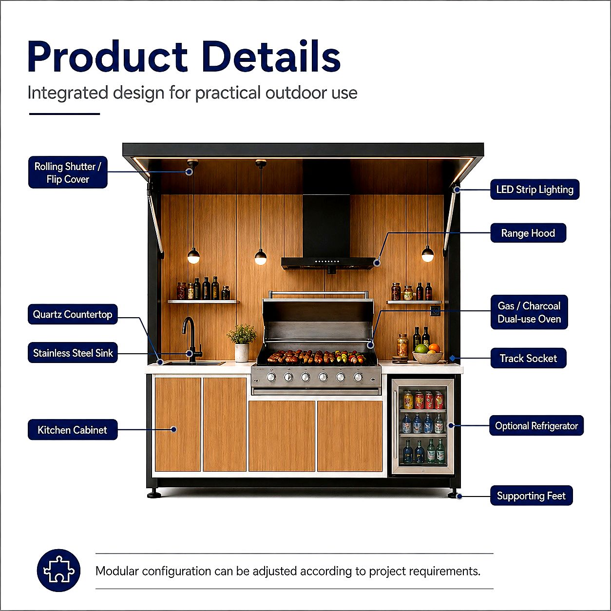 Custom Modular Outdoor Kitchen – Premium Cooking Space