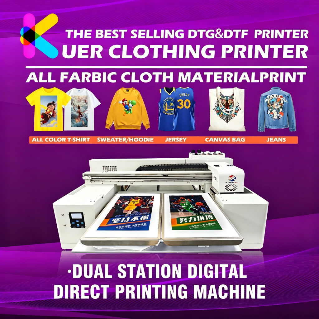 Dual-Station Garment Printing Machine