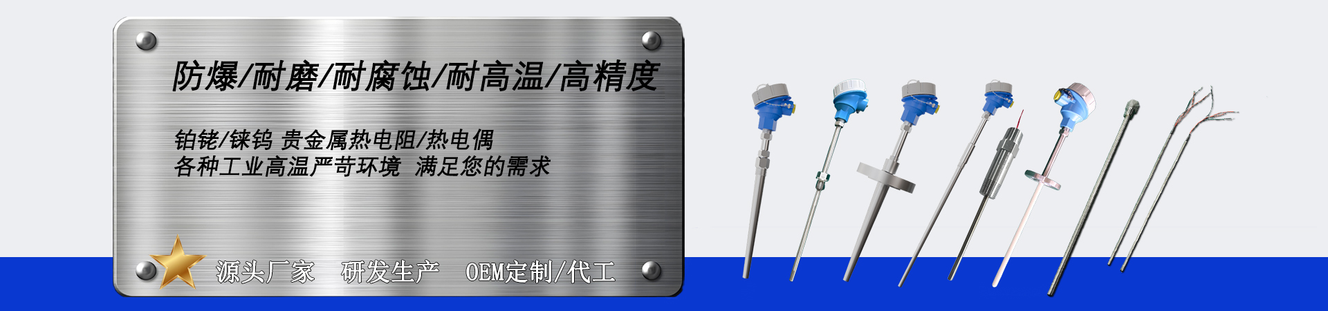 工业化工炼钢水泥专用K型S型T型热电偶热电阻定制代工