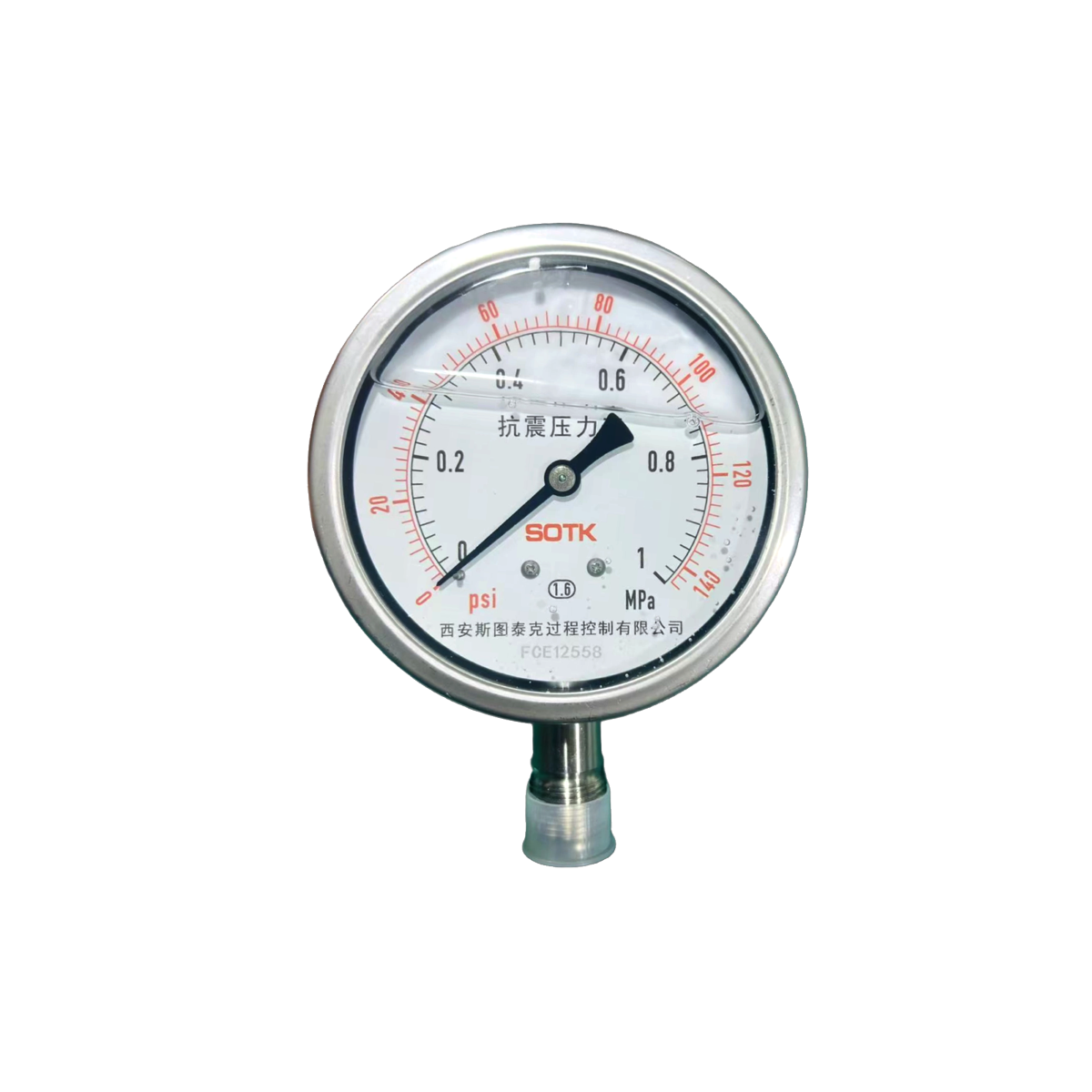 不锈钢压力表 径向 50~150MM 耐震