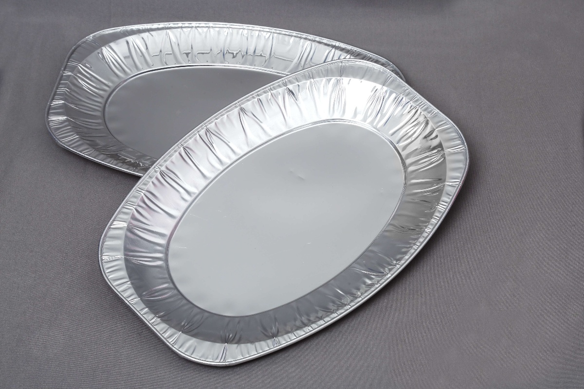 Aluminum foil barbecue plate